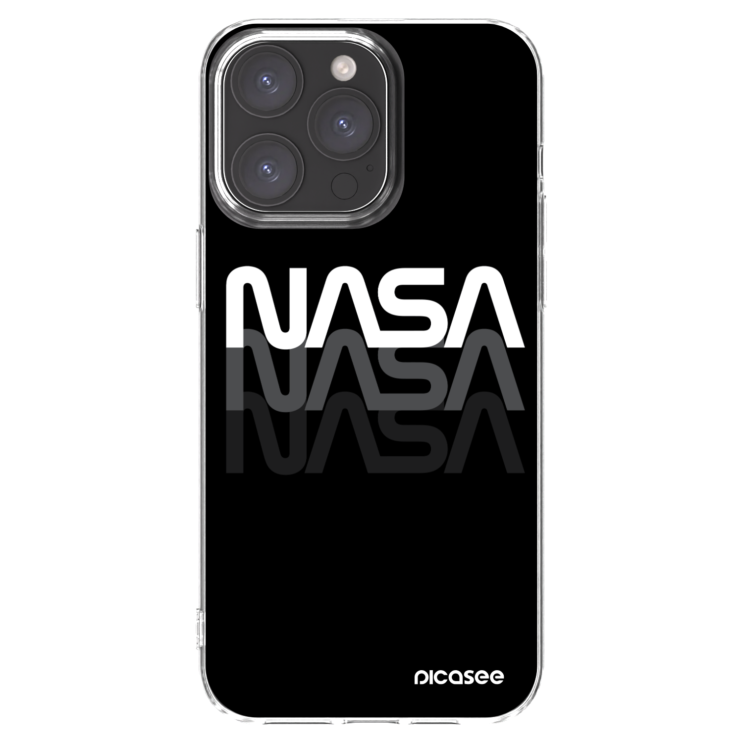 Picasee διαφανής θήκη σιλικόνης Apple iPhone 15 Pro Max - NASA Triple