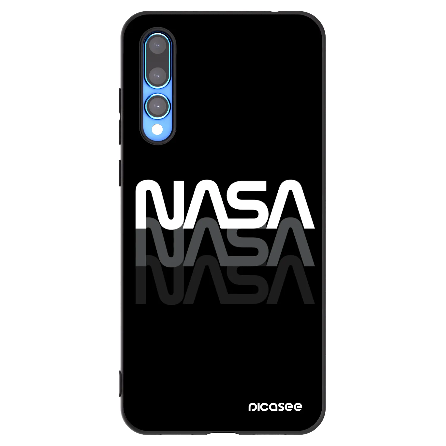 Picasee Μαύρη θήκη σιλικόνης για Huawei P20 Pro - NASA Triple