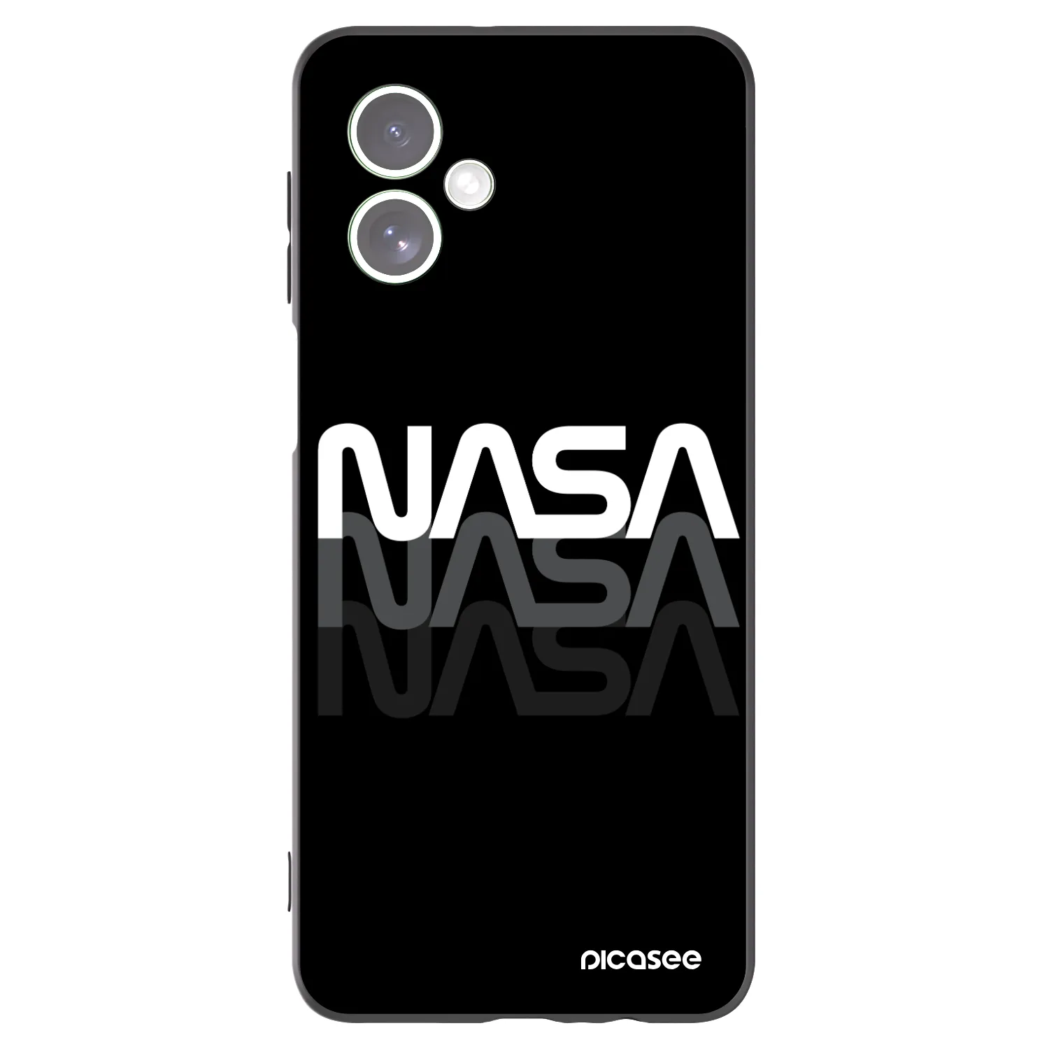 Picasee Μαύρη θήκη σιλικόνης για Motorola Moto G54 5G - NASA Triple