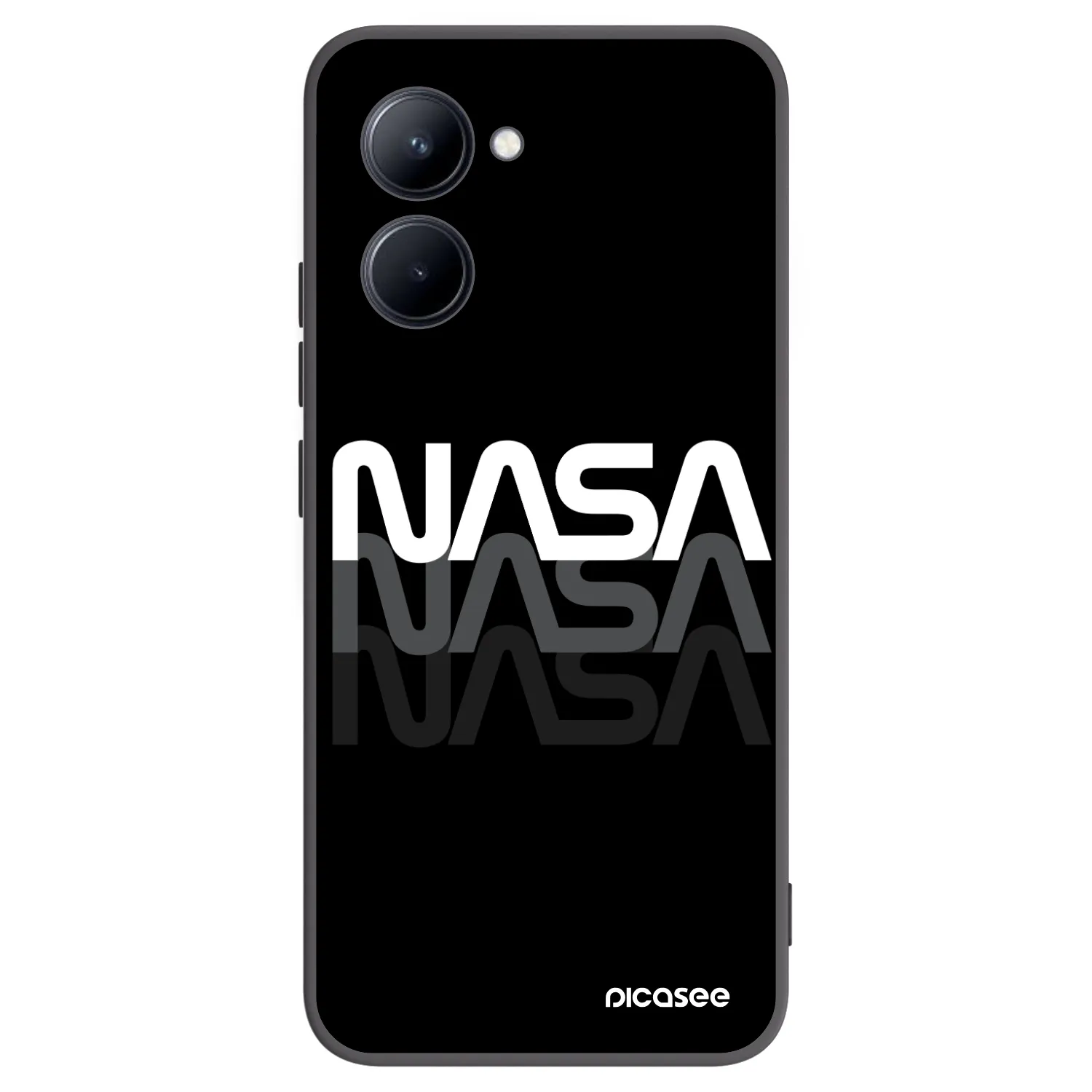 Picasee Μαύρη θήκη σιλικόνης για Realme C33 (2023) - NASA Triple