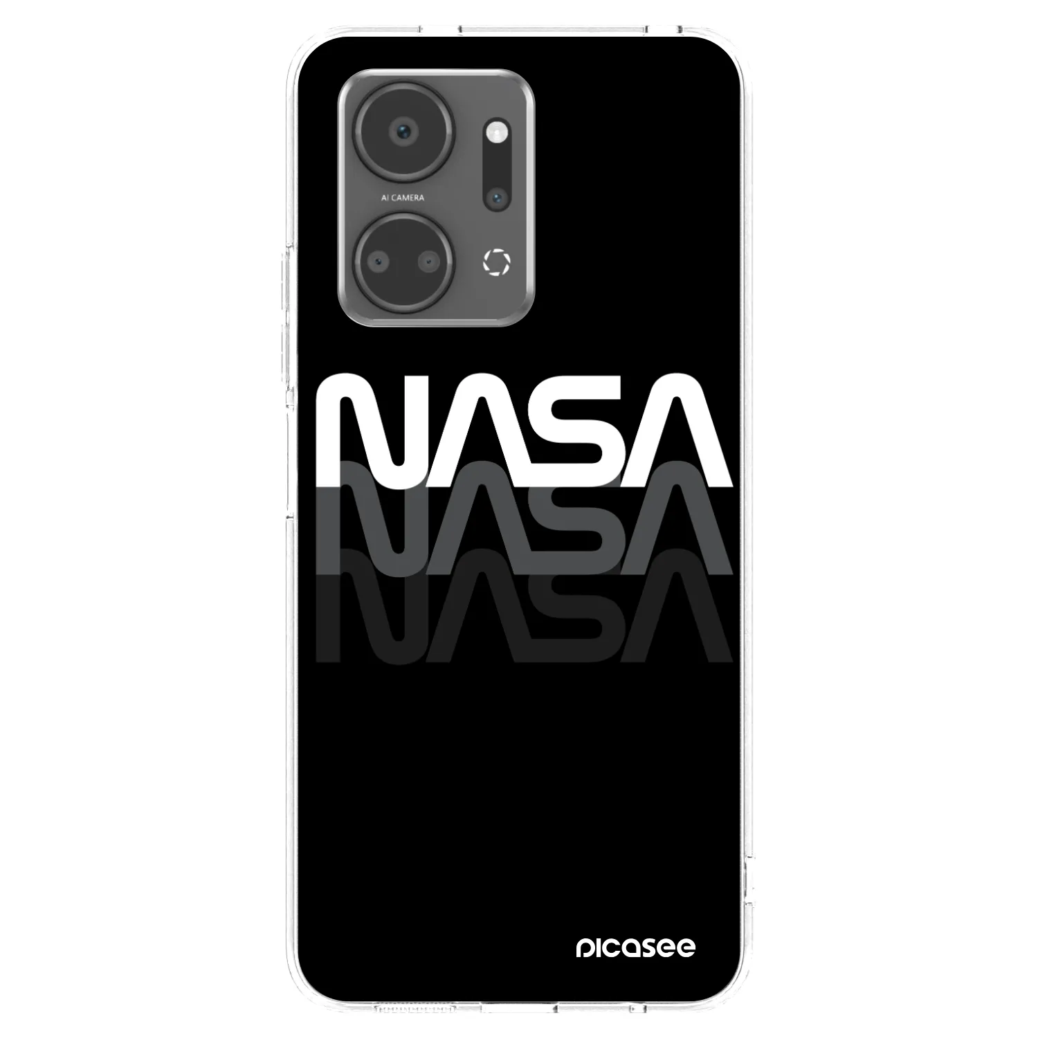Picasee διαφανής θήκη σιλικόνης Honor X7a - NASA Triple