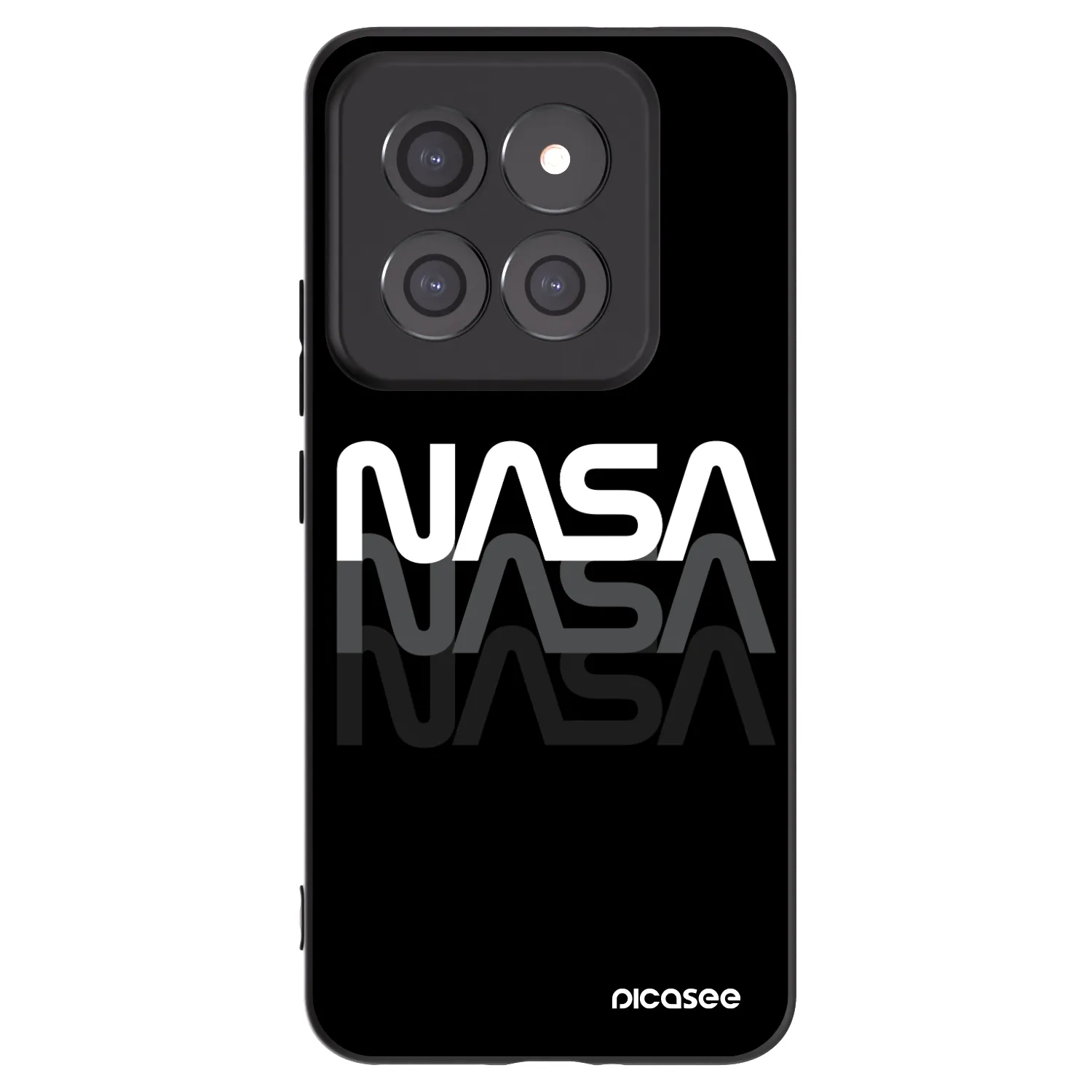 Picasee Μαύρη θήκη σιλικόνης για Xiaomi 14 Pro - NASA Triple