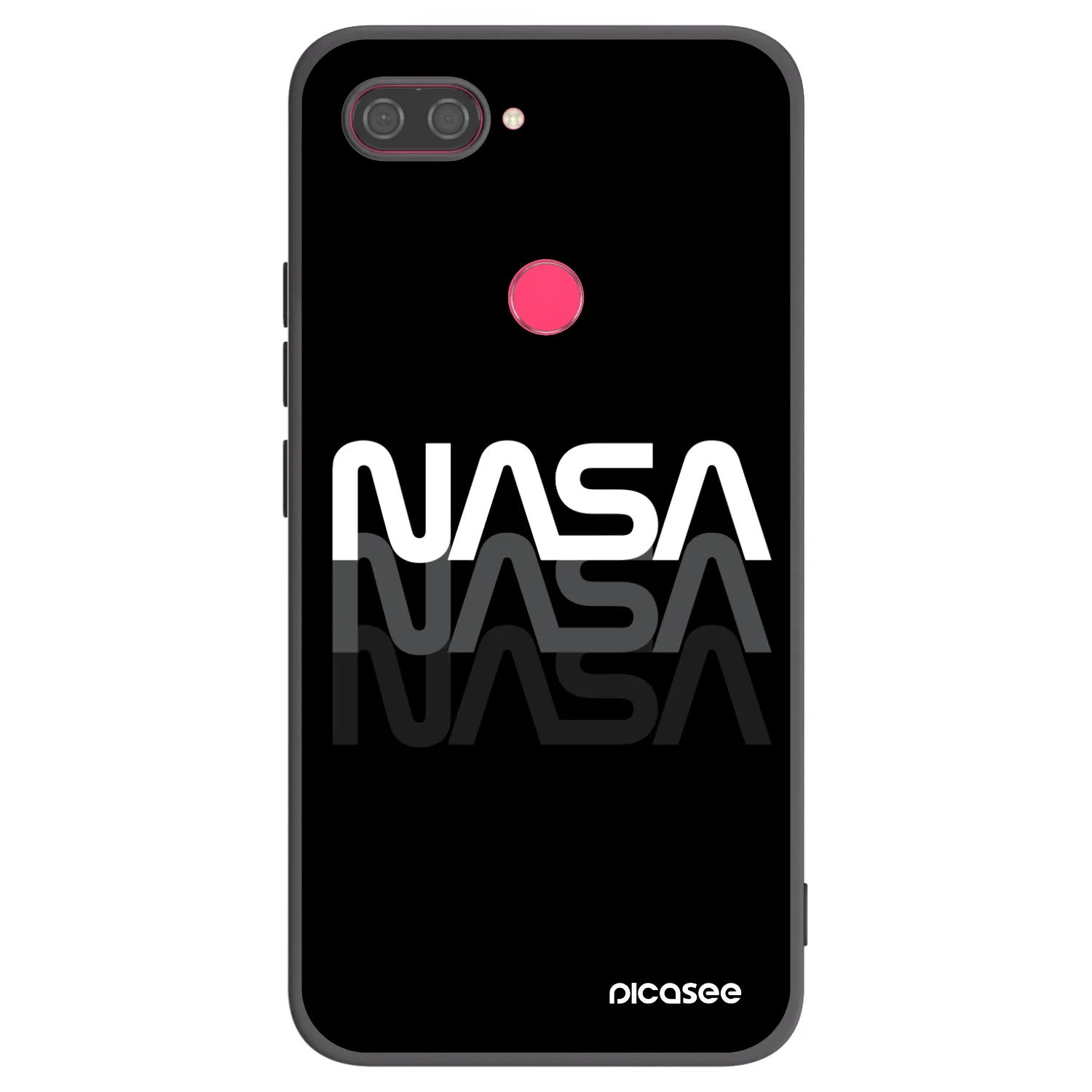Picasee Μαύρη θήκη σιλικόνης για Xiaomi Mi 8 Lite - NASA Triple