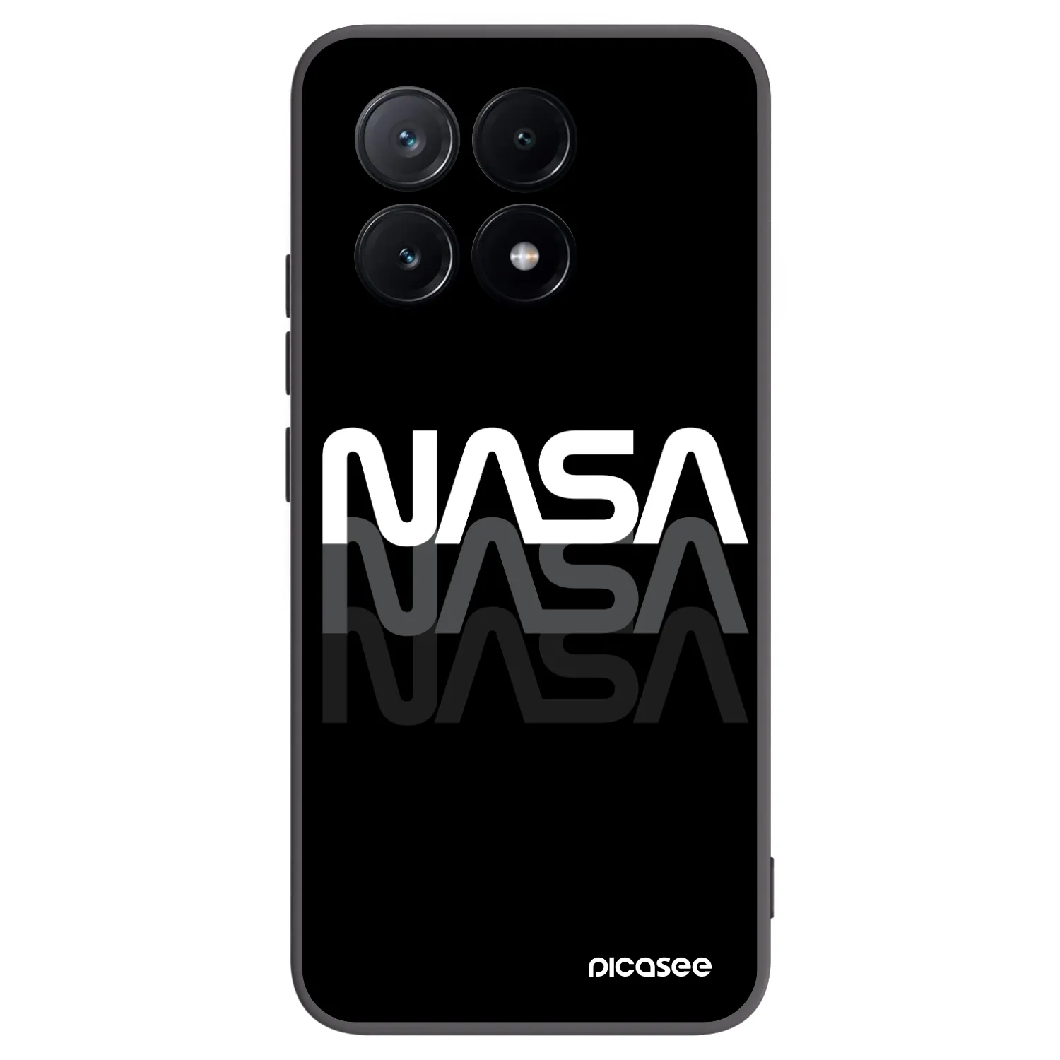 Picasee Μαύρη θήκη σιλικόνης για Xiaomi Poco X6 Pro - NASA Triple
