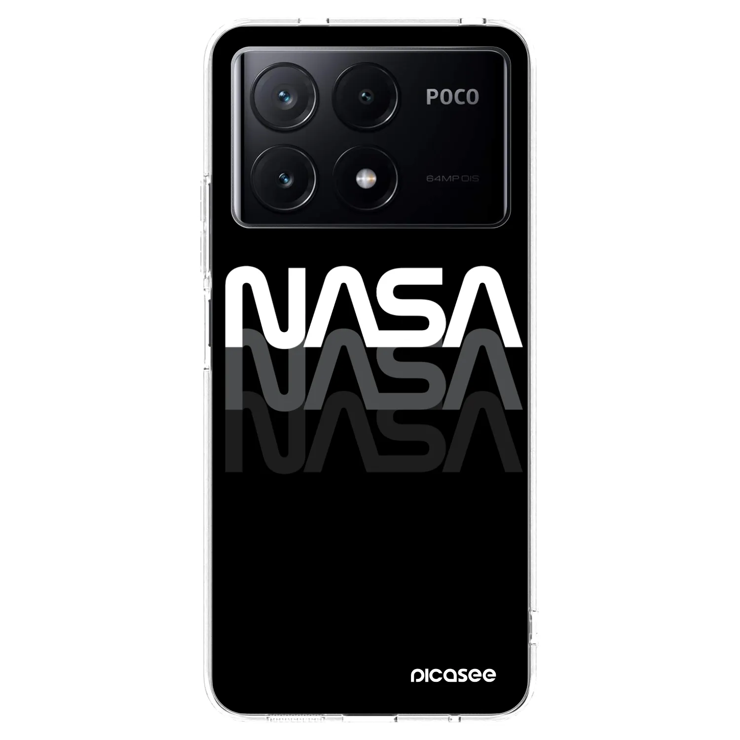 Picasee διαφανής θήκη σιλικόνης Xiaomi Poco X6 Pro - NASA Triple