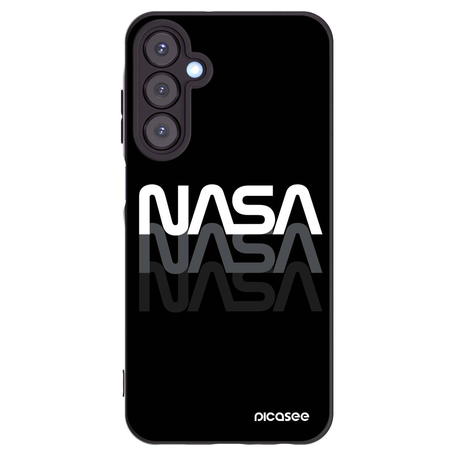 Picasee Μαύρη θήκη σιλικόνης για Samsung Galaxy A25 A256B 5G - NASA Triple