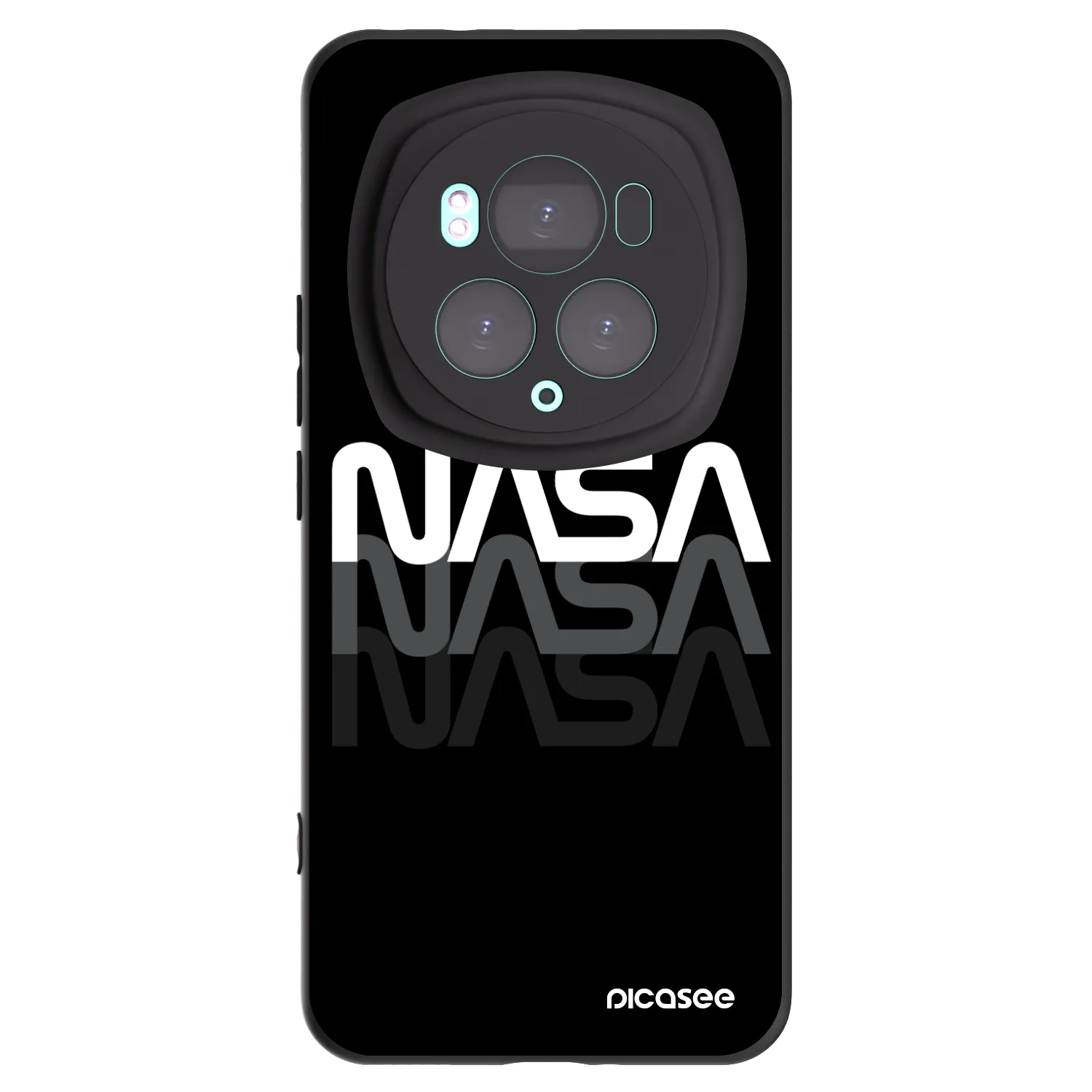 Picasee Μαύρη θήκη σιλικόνης για Honor Magic6 Pro - NASA Triple