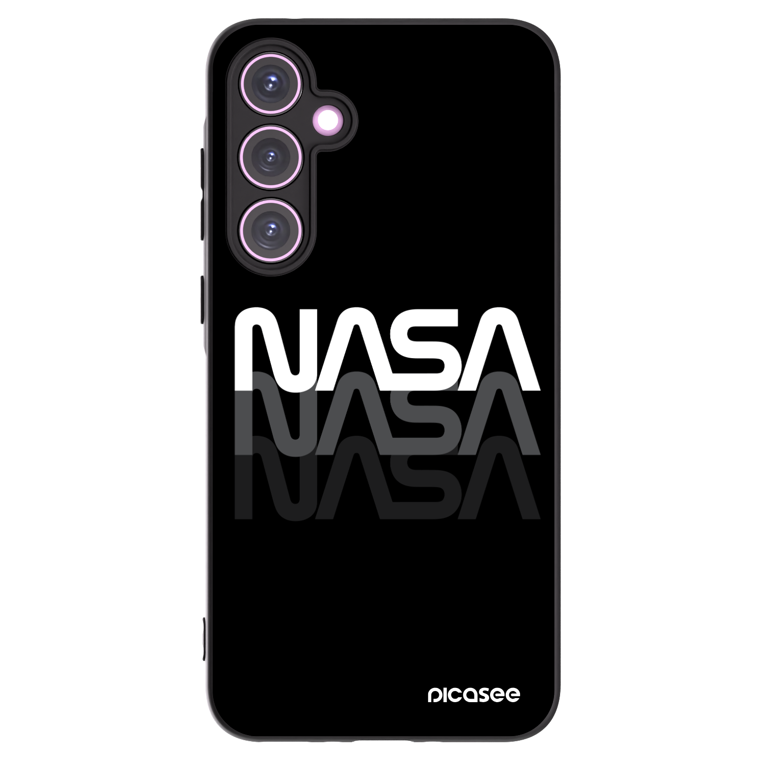 Picasee Μαύρη θήκη σιλικόνης για Samsung Galaxy A35 5G A356B - NASA Triple