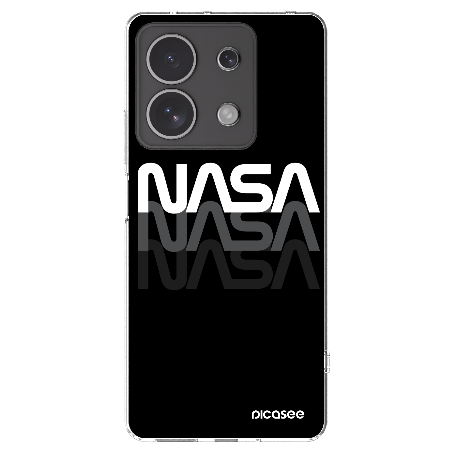 Picasee διαφανής θήκη σιλικόνης Xiaomi Redmi Note 13 4G - NASA Triple