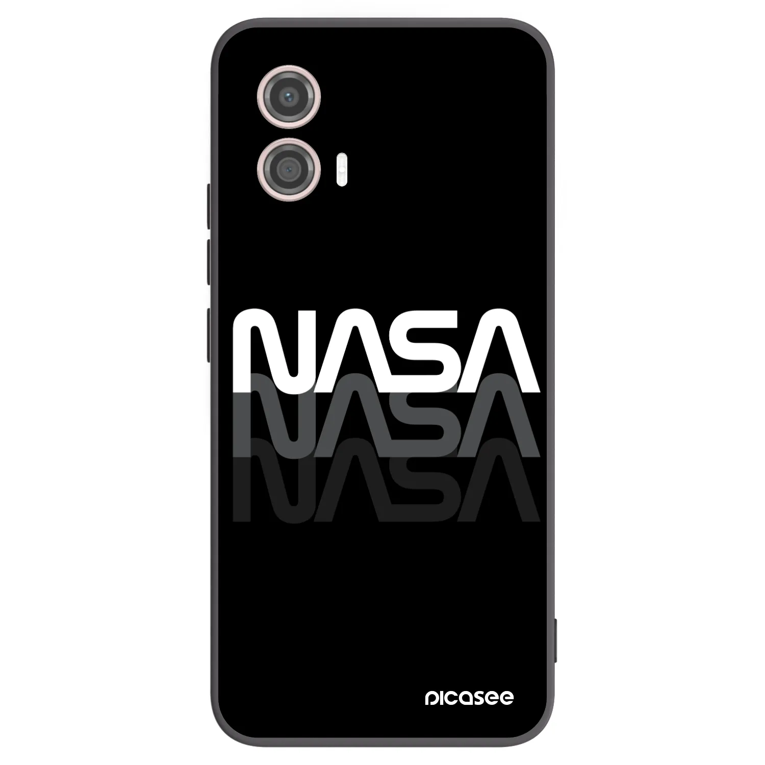 Picasee Μαύρη θήκη σιλικόνης για Motorola Moto G53 5G - NASA Triple