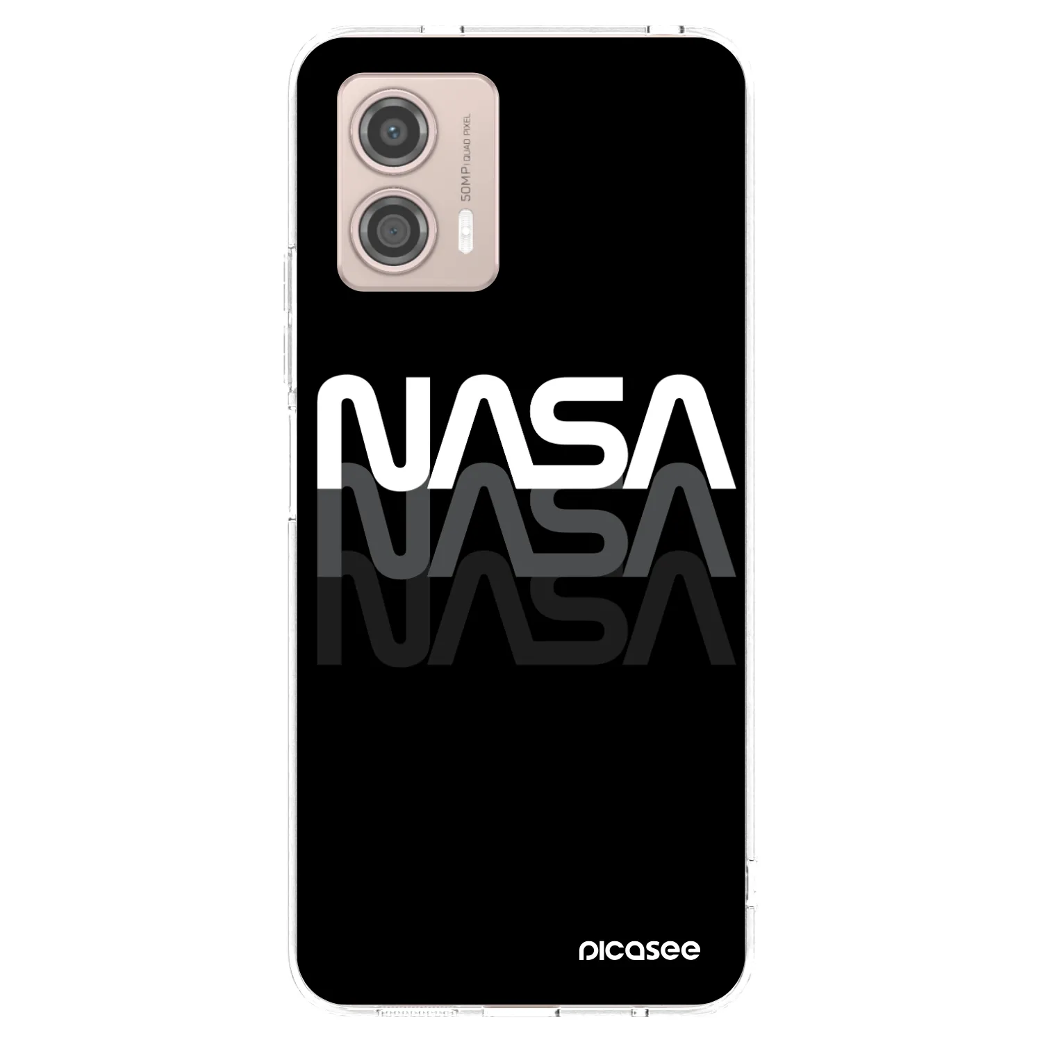 Picasee διαφανής θήκη σιλικόνης Motorola Moto G53 5G - NASA Triple