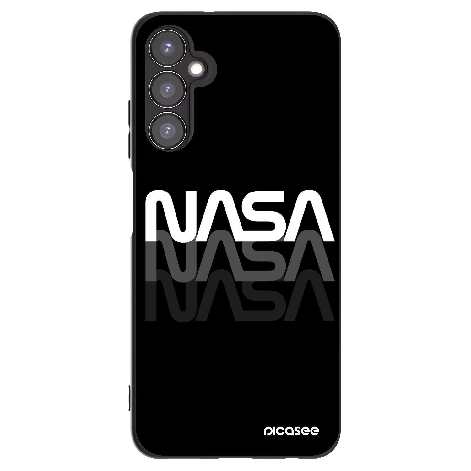 Picasee Μαύρη θήκη σιλικόνης για Samsung Galaxy A05s A057G - NASA Triple