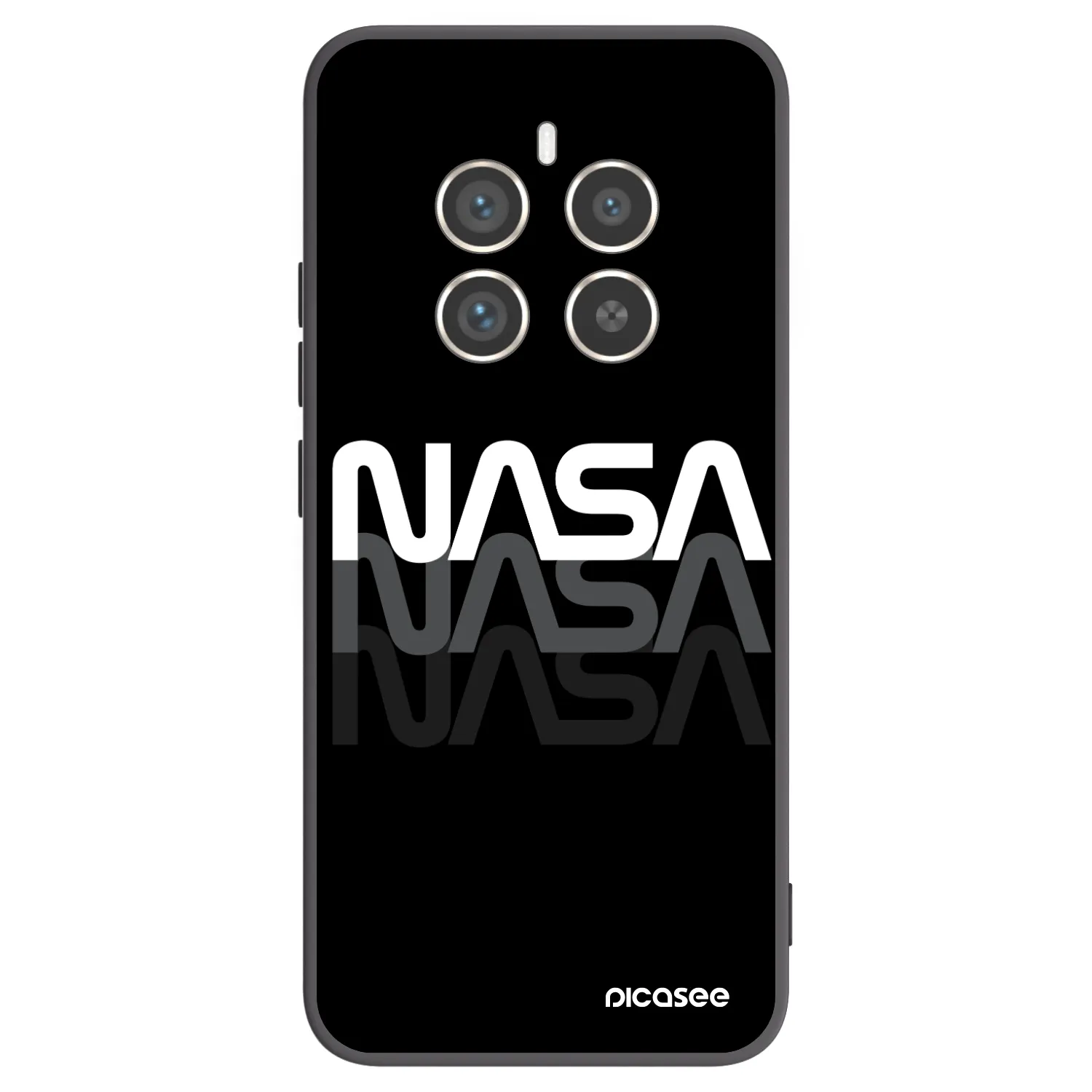 Picasee Μαύρη θήκη σιλικόνης για Realme 12 Pro 5G - NASA Triple