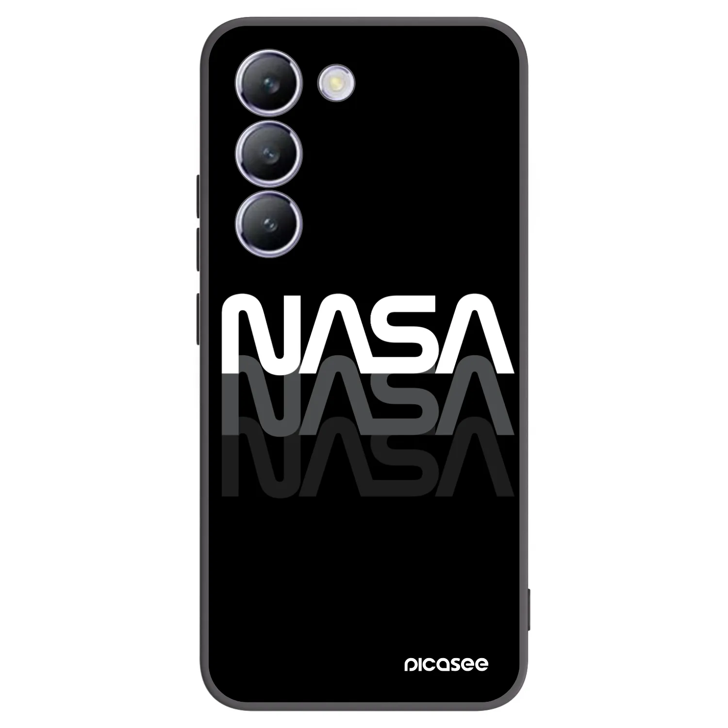 Picasee Μαύρη θήκη σιλικόνης για Vivo V40 SE 5G - NASA Triple