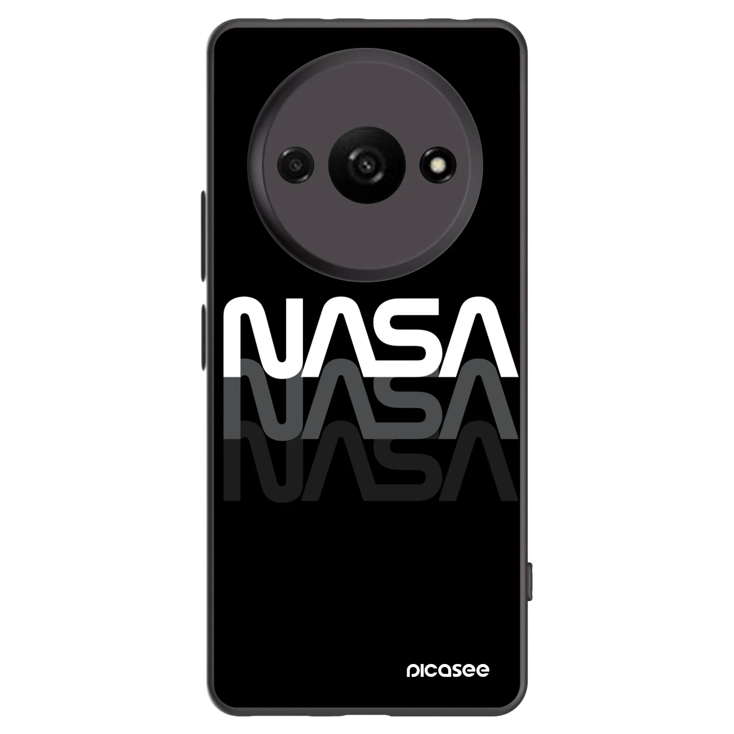 Picasee Μαύρη θήκη σιλικόνης για Xiaomi Redmi A3 - NASA Triple