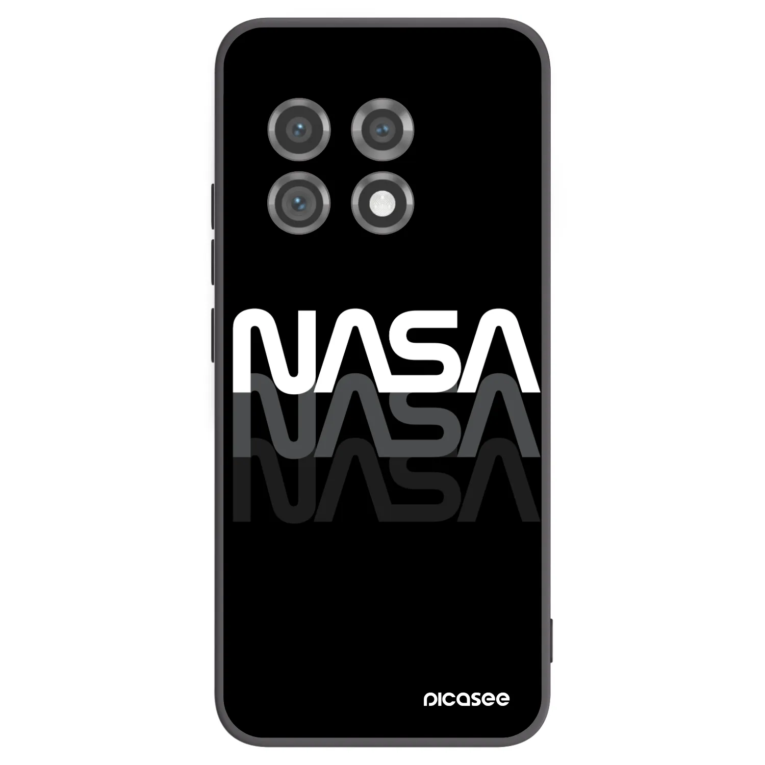Picasee Μαύρη θήκη σιλικόνης για OnePlus 11 5G - NASA Triple