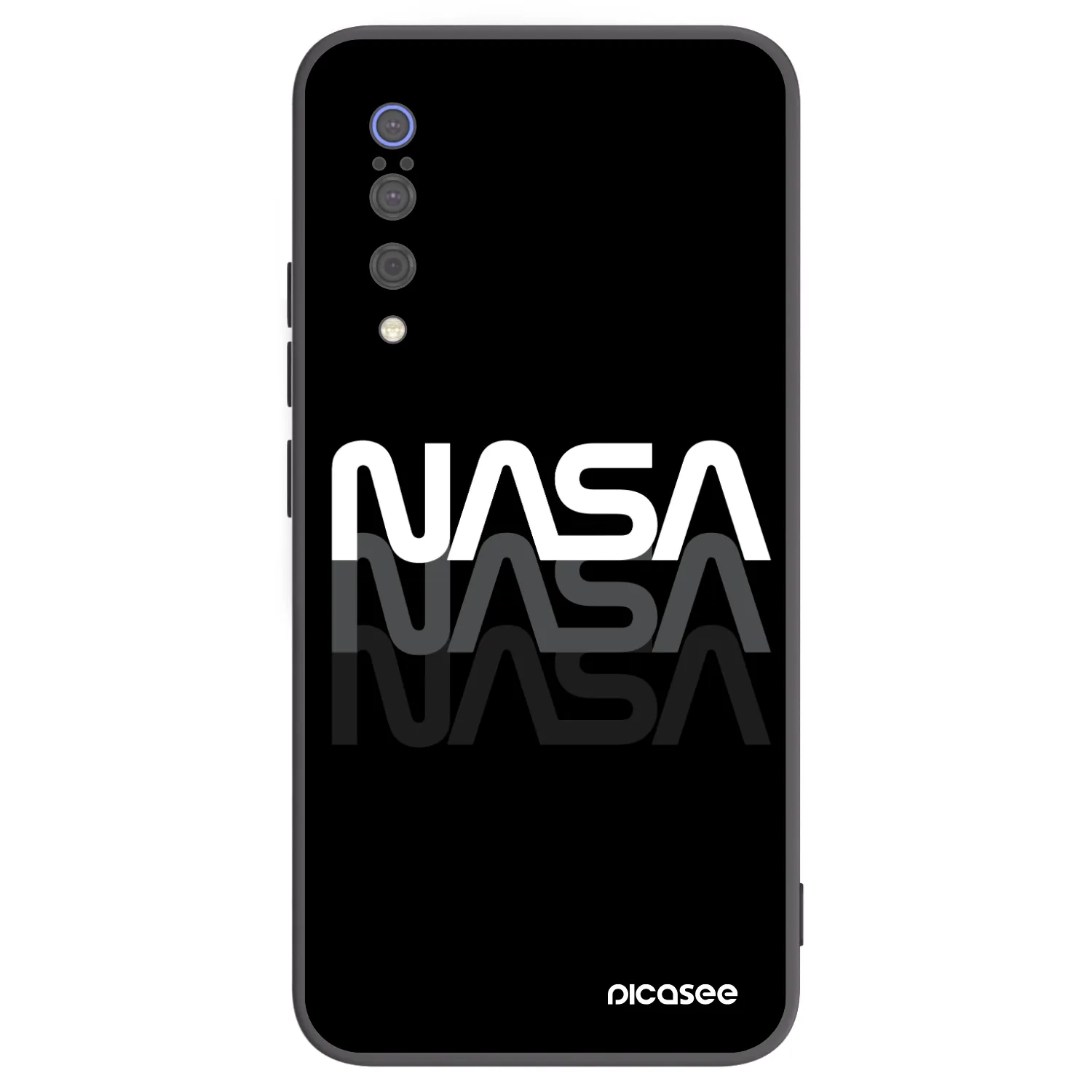Picasee Μαύρη θήκη σιλικόνης για Xiaomi Mi 9 - NASA Triple