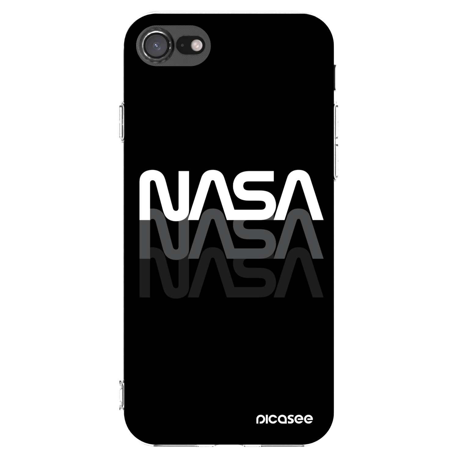 Picasee διαφανής θήκη σιλικόνης Apple iPhone 7 - NASA Triple