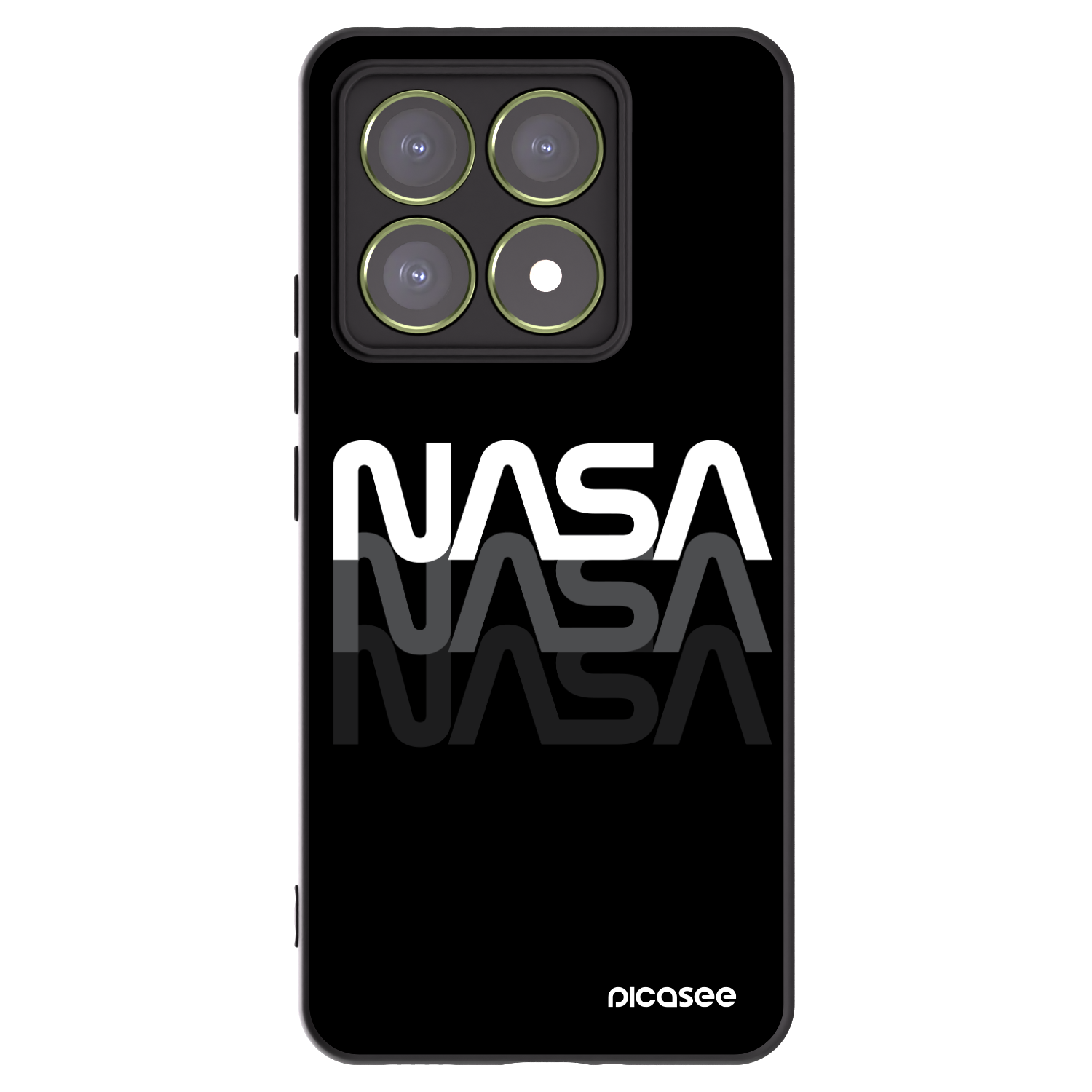 Picasee Μαύρη θήκη σιλικόνης για Xiaomi 14T - NASA Triple