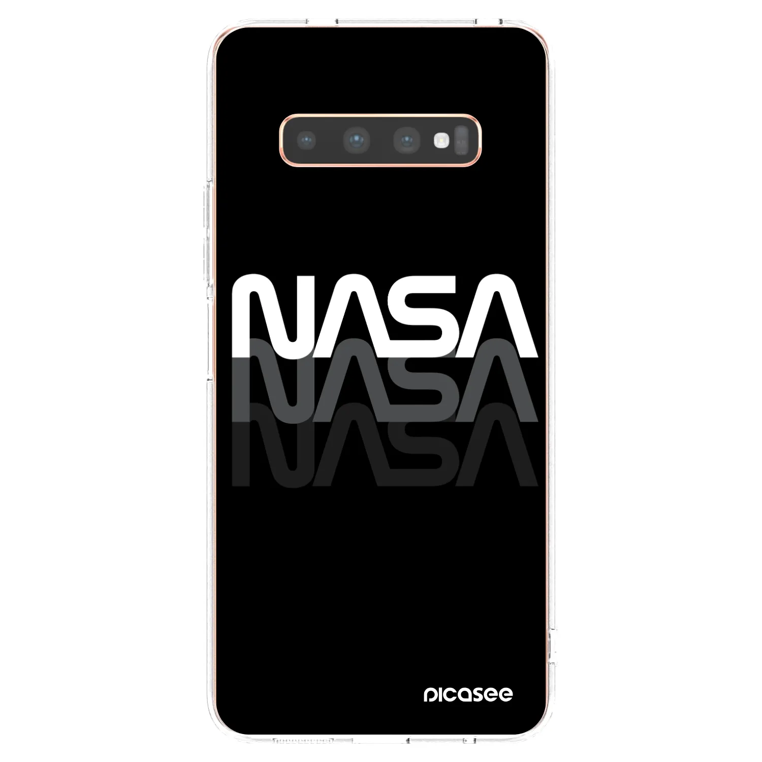 Picasee διαφανής θήκη σιλικόνης Samsung Galaxy S10 Plus G975 - NASA Triple