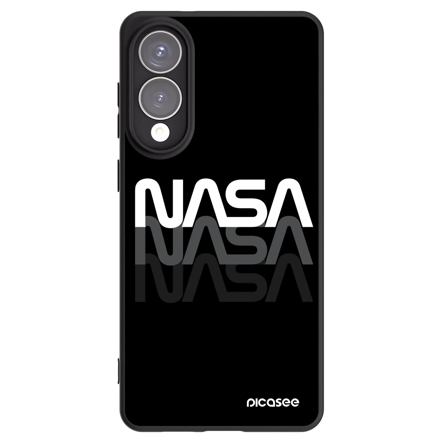 Picasee Μαύρη θήκη σιλικόνης για Samsung Galaxy S25 Edge 5G - NASA Triple