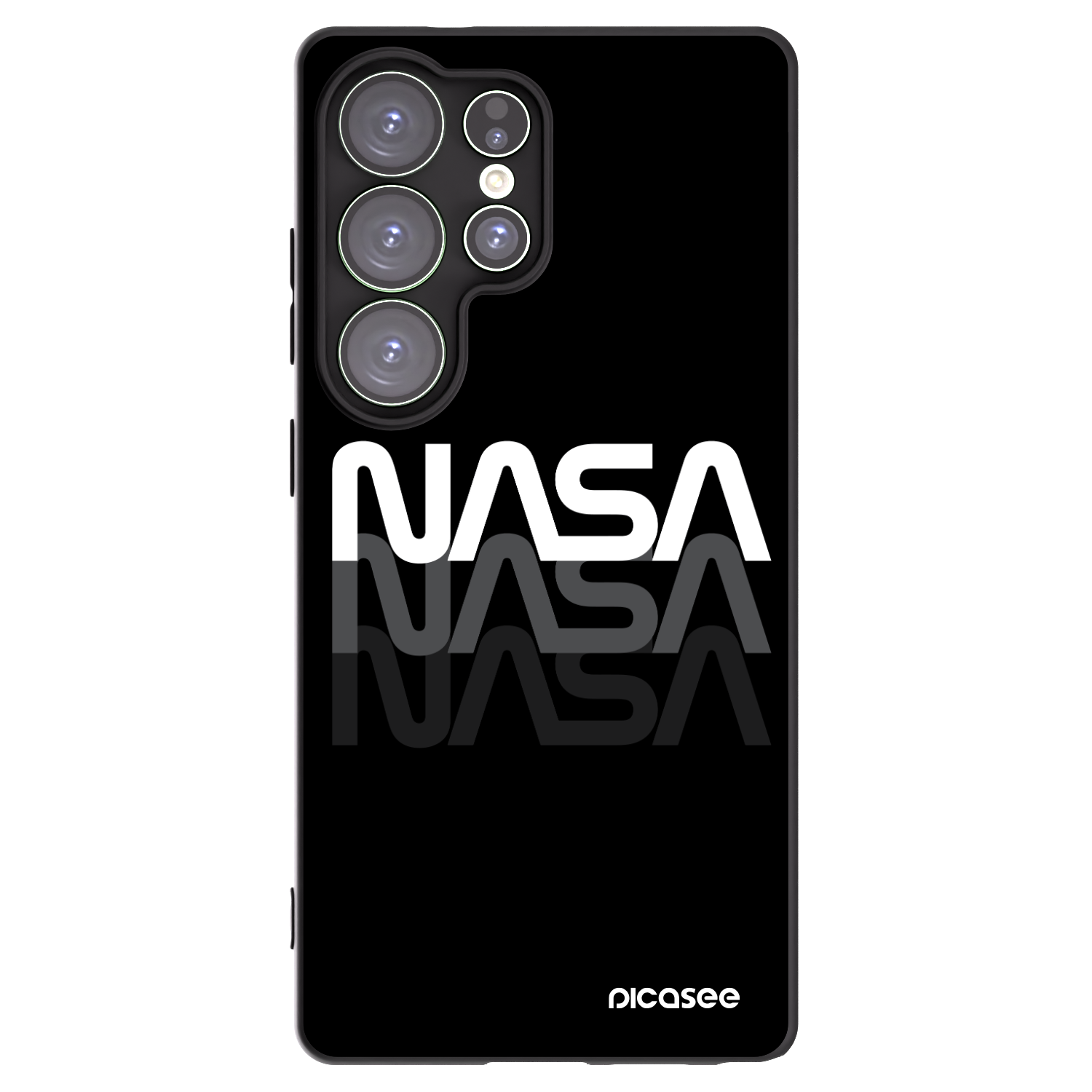 Picasee Μαύρη θήκη σιλικόνης για Samsung Galaxy S25 Ultra 5G - NASA Triple