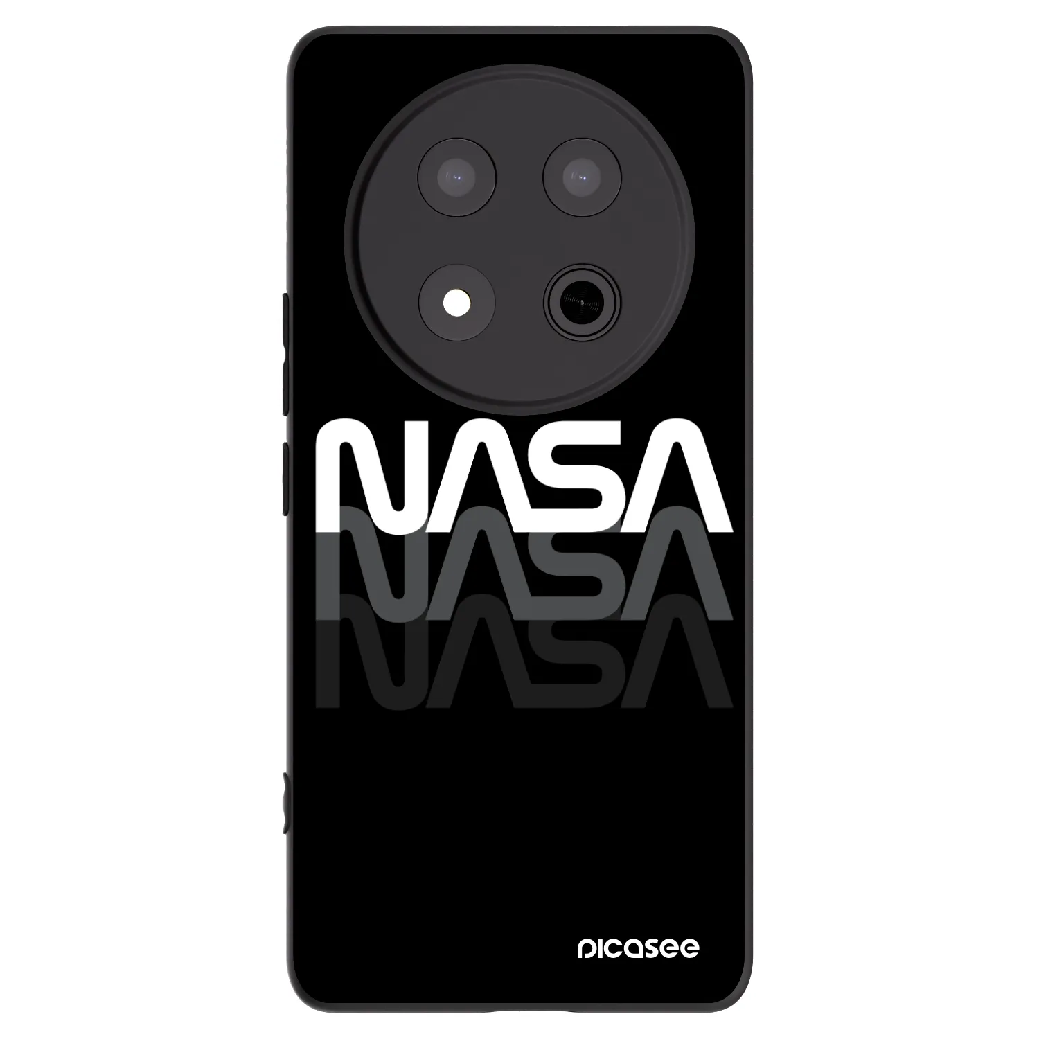 Picasee Μαύρη θήκη σιλικόνης για Honor Magic7 Lite 5G - NASA Triple