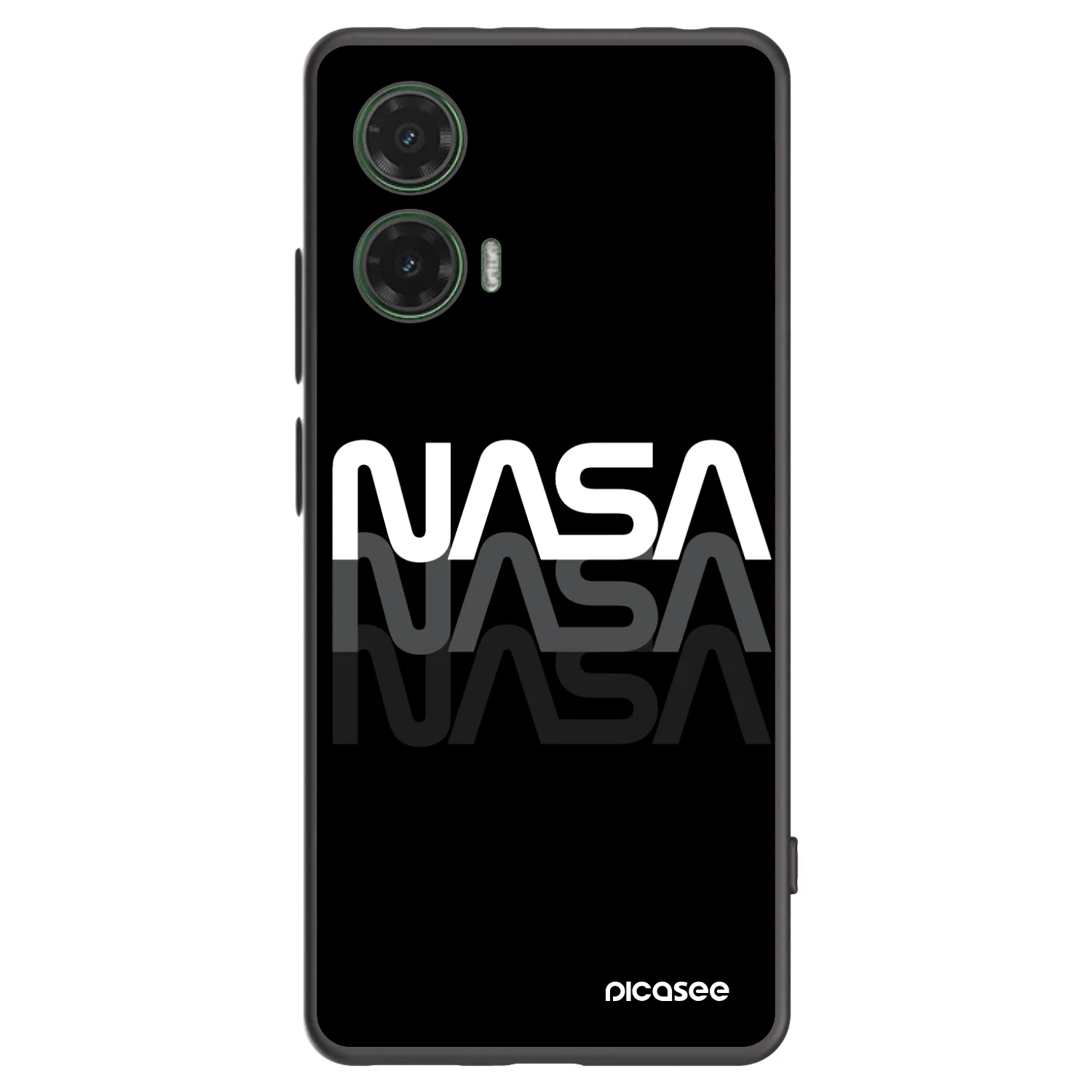 Picasee Μαύρη θήκη σιλικόνης για Motorola Moto G35 5G - NASA Triple