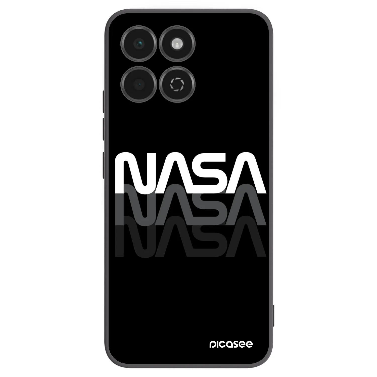 Picasee Μαύρη θήκη σιλικόνης για Honor 200 Smart 5G - NASA Triple