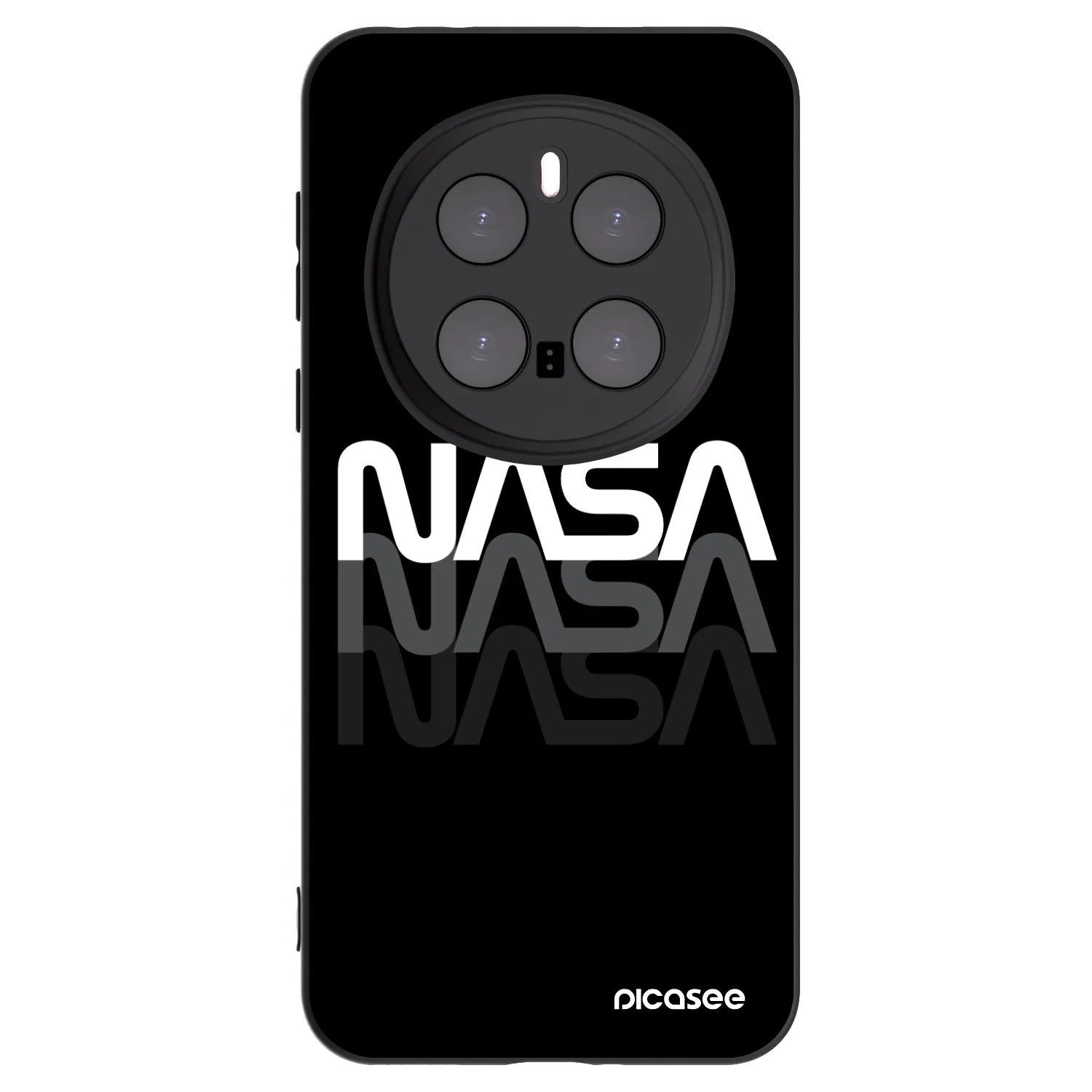 Picasee Μαύρη θήκη σιλικόνης για Honor Magic7 Pro 5G - NASA Triple