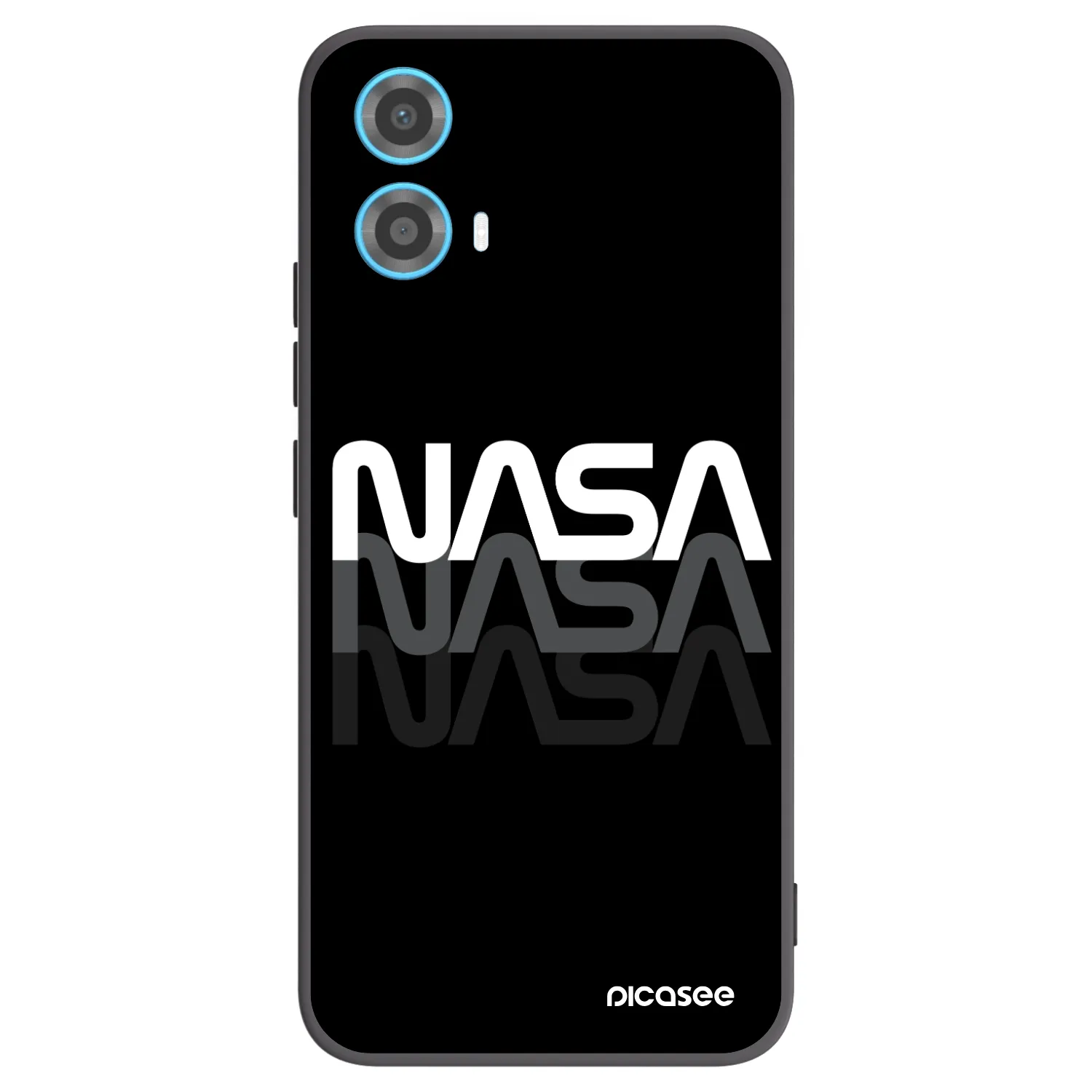 Picasee Μαύρη θήκη σιλικόνης για Motorola Moto G34 5G - NASA Triple
