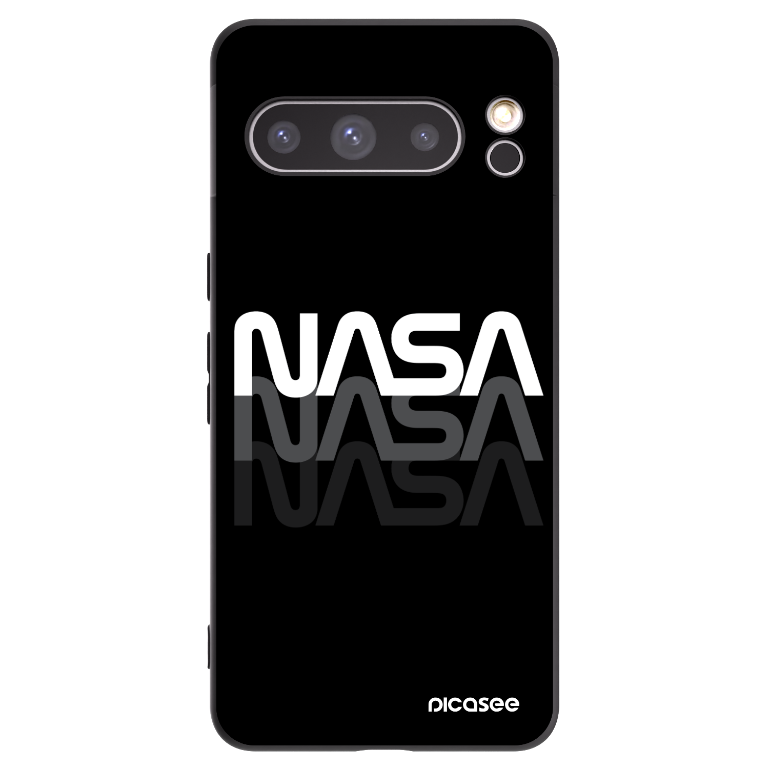 Picasee Μαύρη θήκη σιλικόνης για Google Pixel 8 Pro - NASA Triple