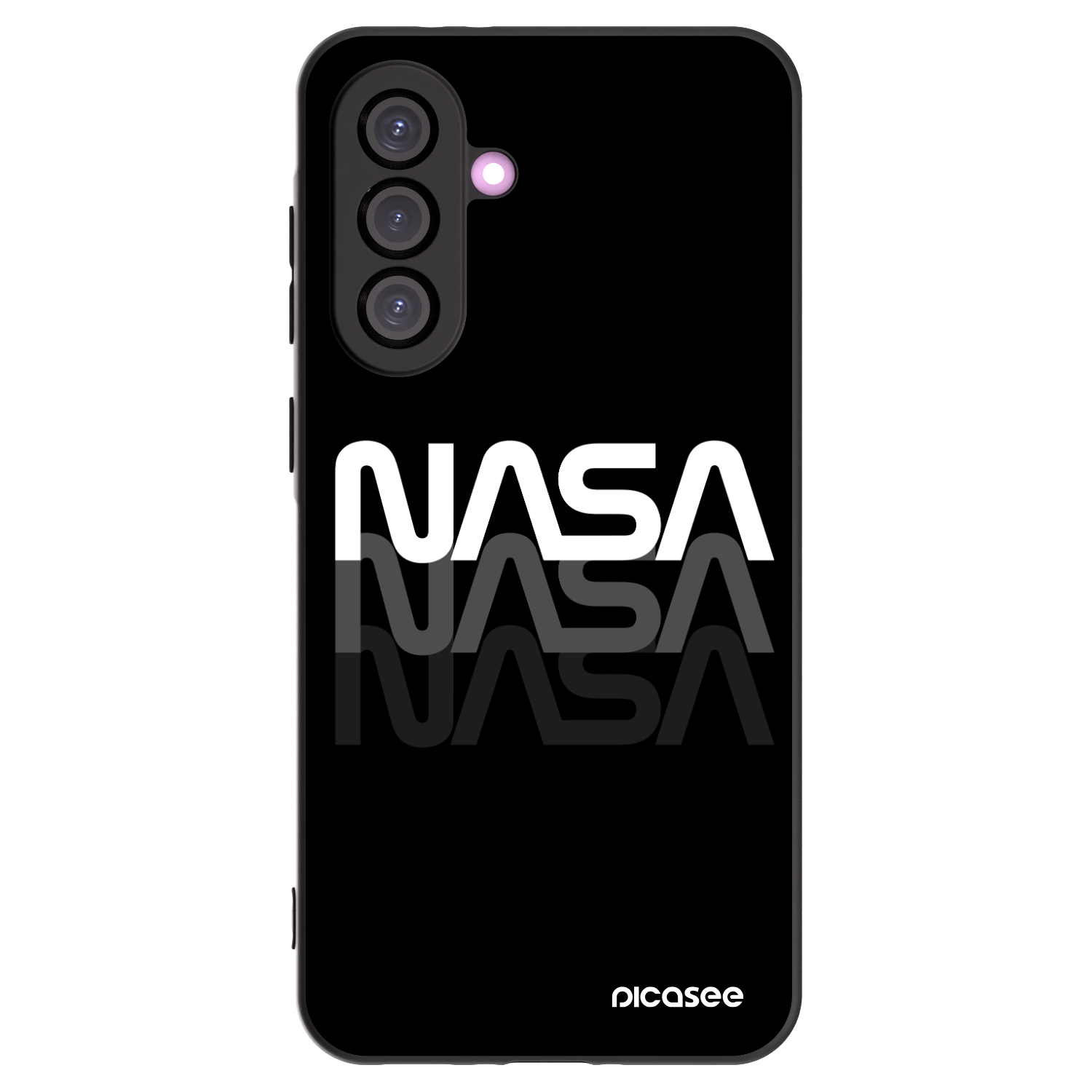 Picasee Μαύρη θήκη σιλικόνης για Samsung Galaxy A36 5G - NASA Triple