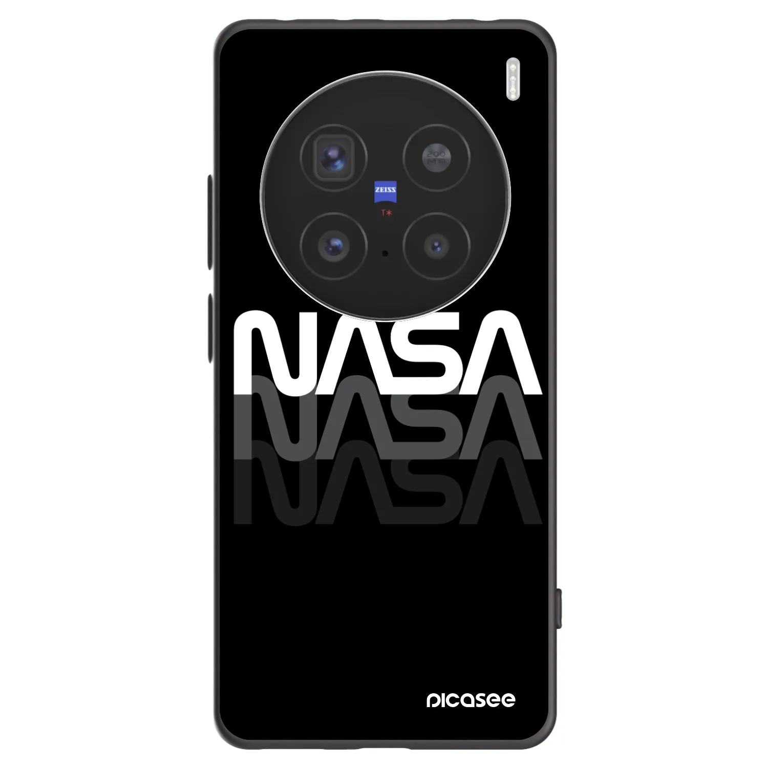 Picasee Μαύρη θήκη σιλικόνης για Vivo X200 Pro - NASA Triple