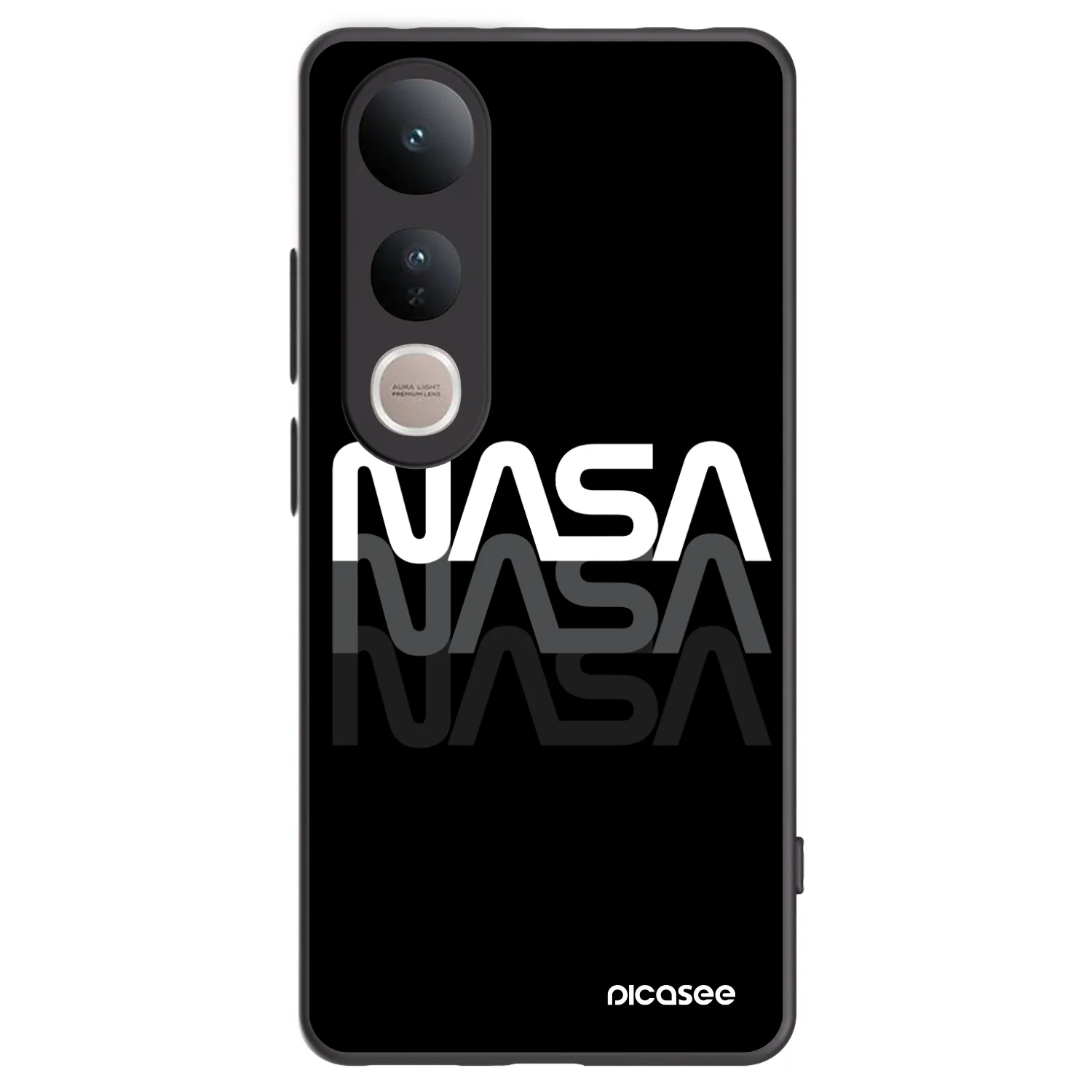 Picasee Μαύρη θήκη σιλικόνης για Vivo V50 Lite 5G - NASA Triple