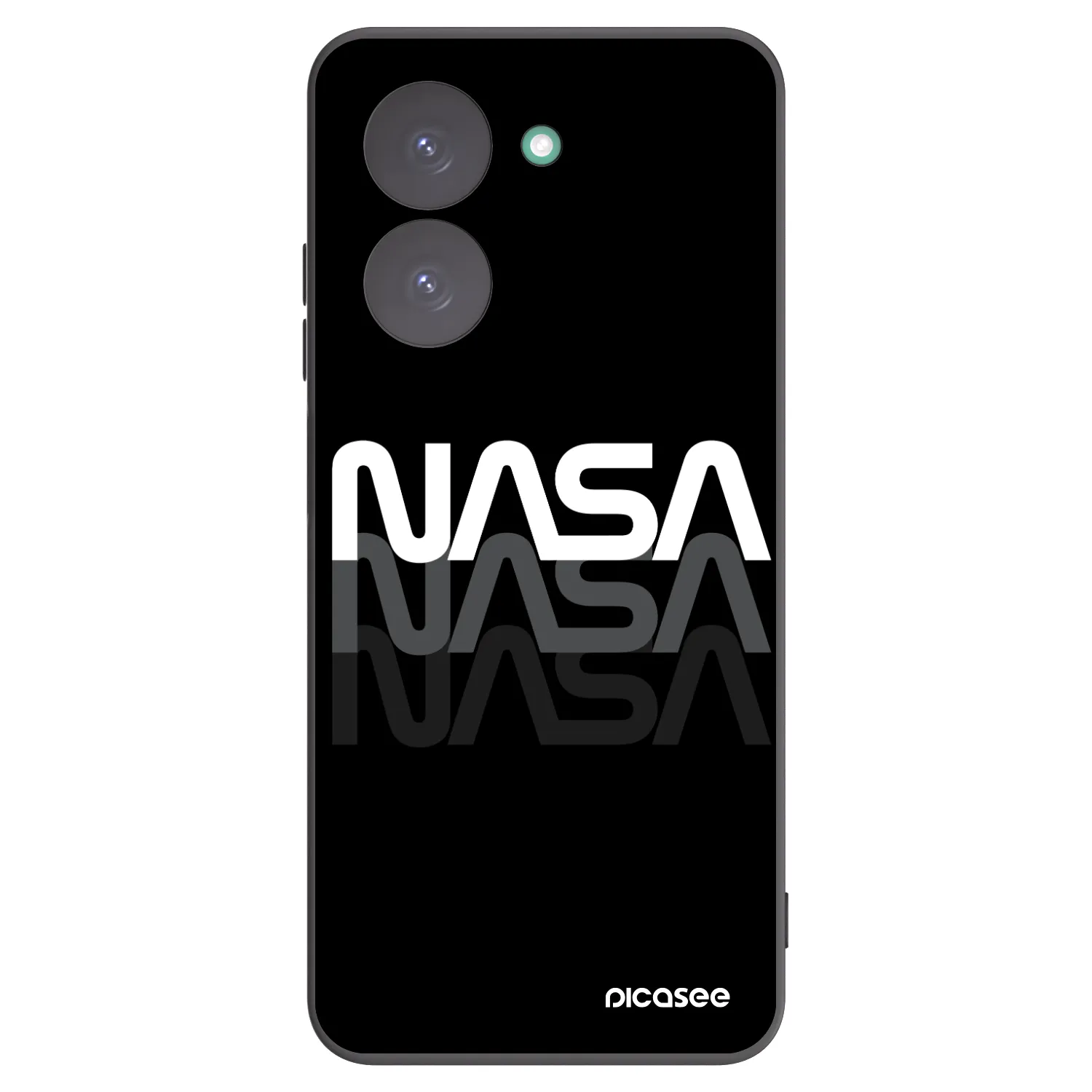 Picasee Μαύρη θήκη σιλικόνης για Xiaomi Redmi A5 - NASA Triple