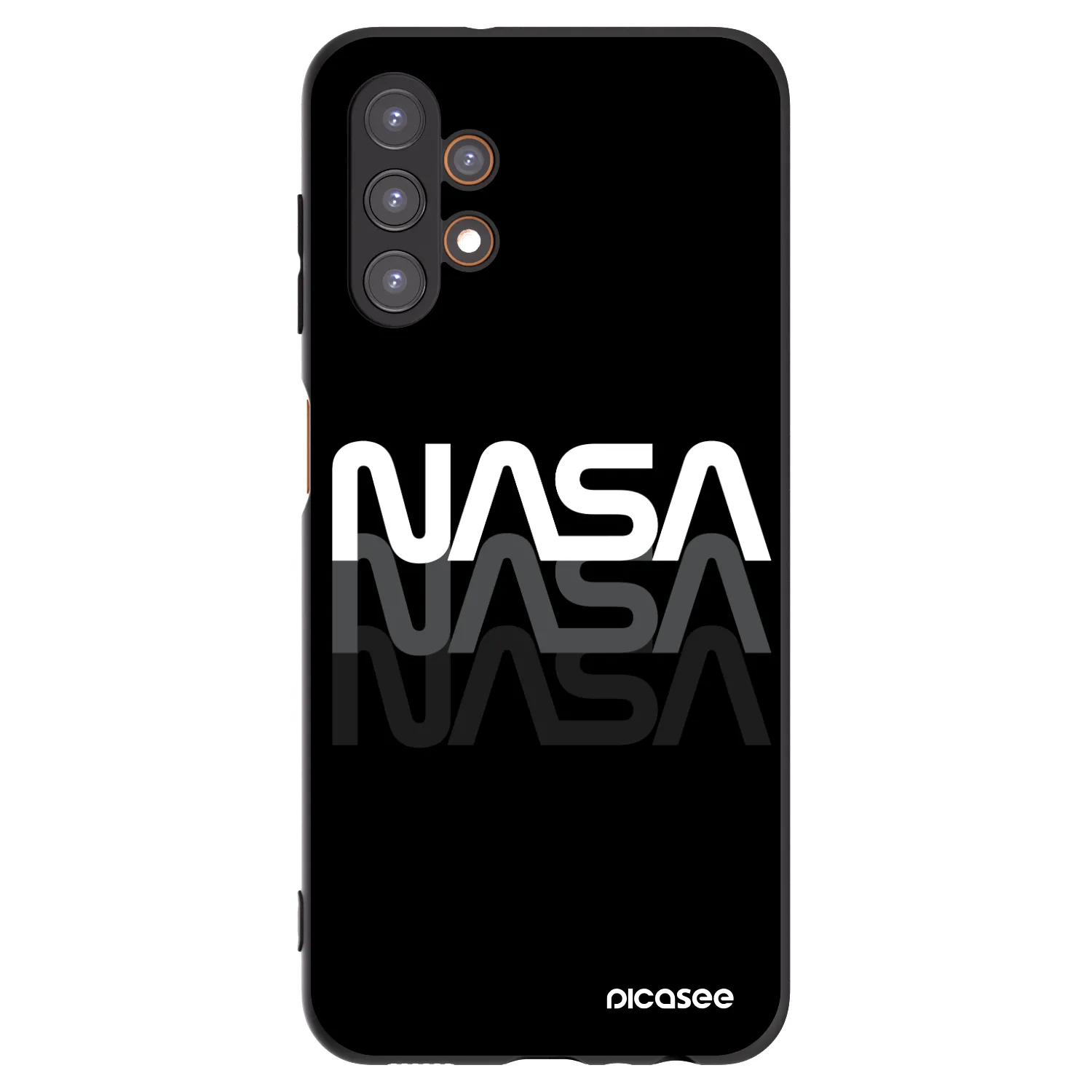 Picasee Μαύρη θήκη σιλικόνης για Samsung Galaxy A13 5G - NASA Triple