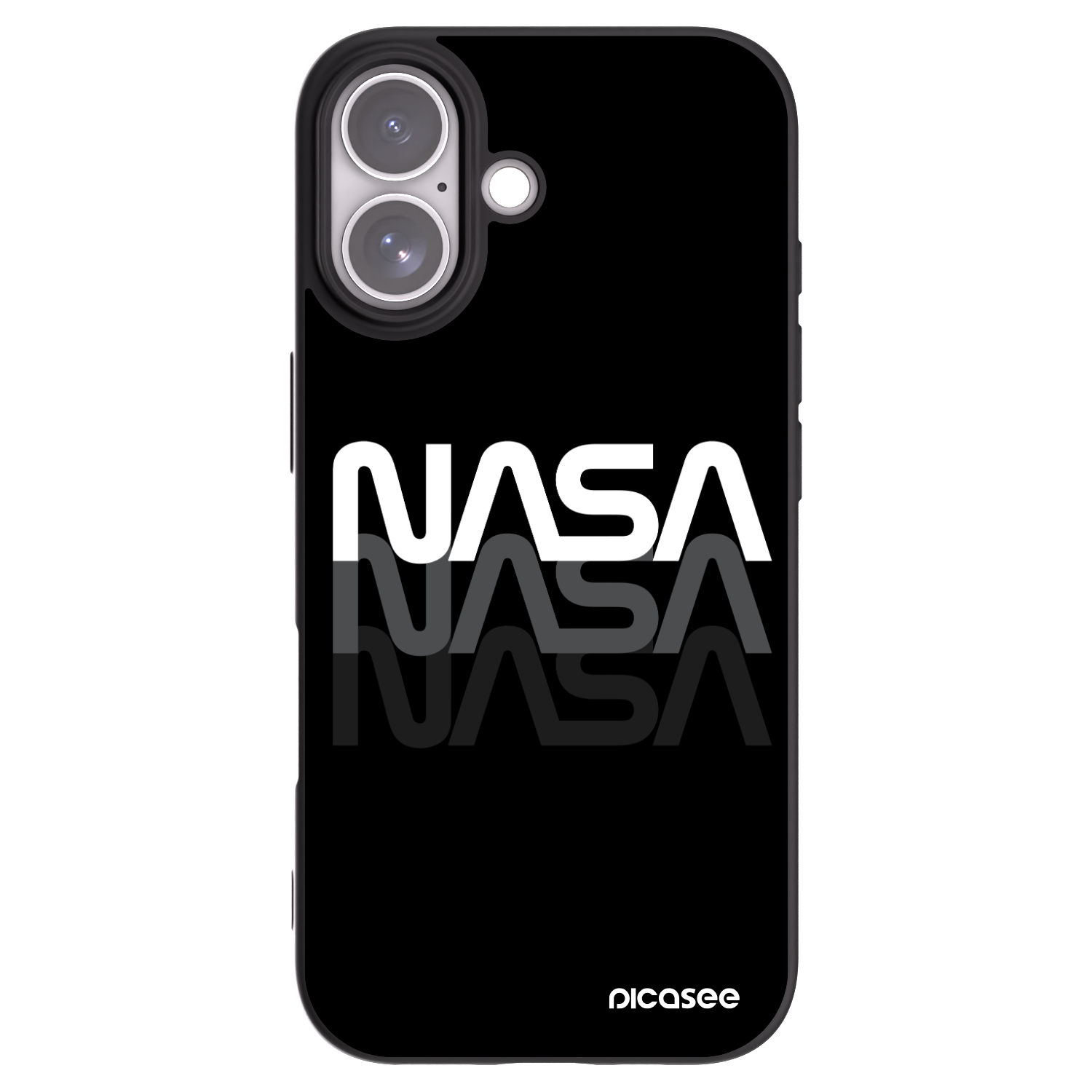 Picasee Μαύρη θήκη σιλικόνης για Apple iPhone 17 - NASA Triple
