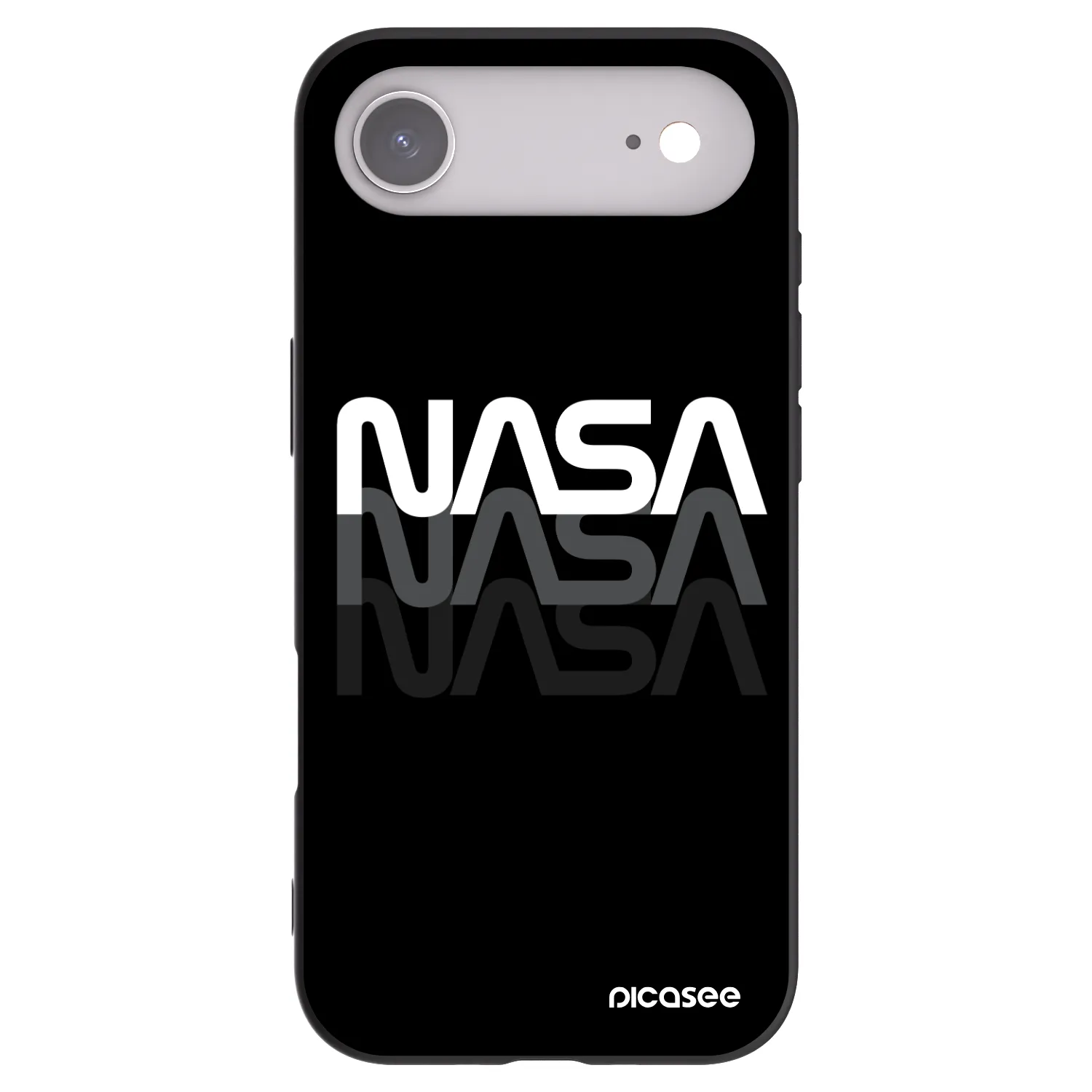 Picasee Μαύρη θήκη σιλικόνης για Apple iPhone Air - NASA Triple