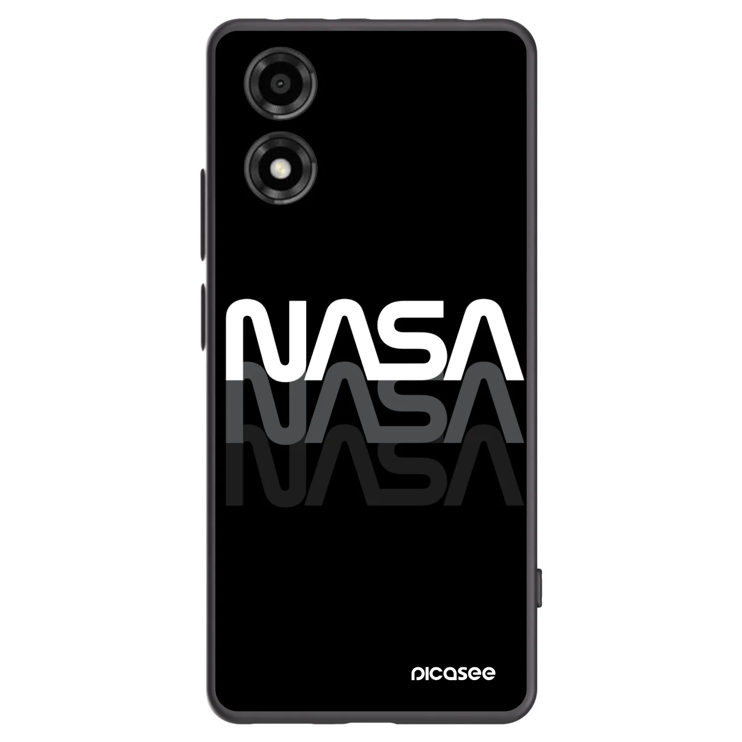 Picasee Μαύρη θήκη σιλικόνης για Motorola Moto E14 - NASA Triple