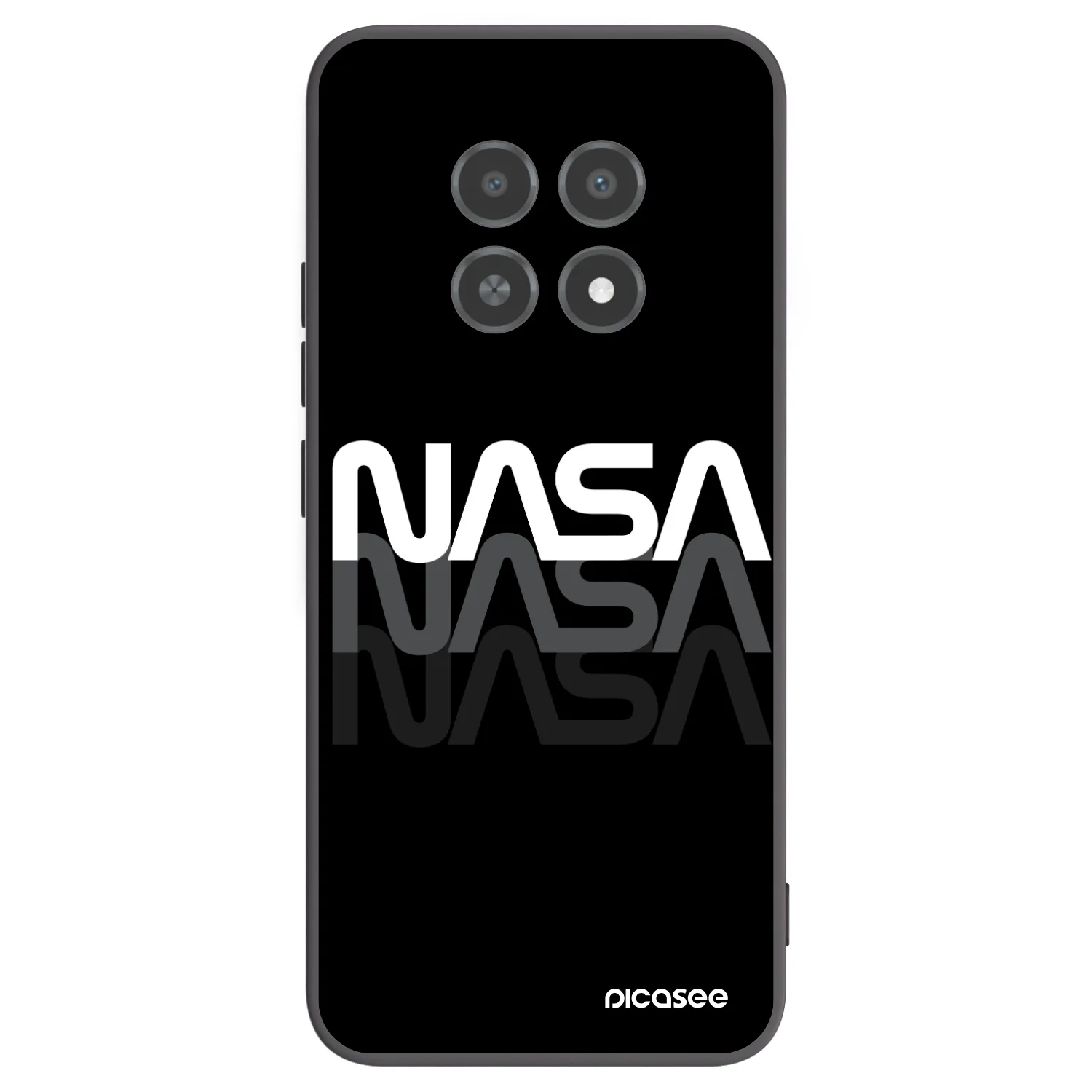 Picasee Μαύρη θήκη σιλικόνης για Realme 12X - NASA Triple