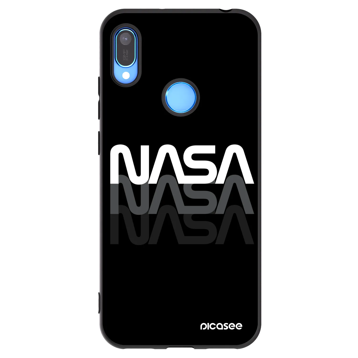 Picasee Μαύρη θήκη σιλικόνης για Huawei Y6 2019 - NASA Triple