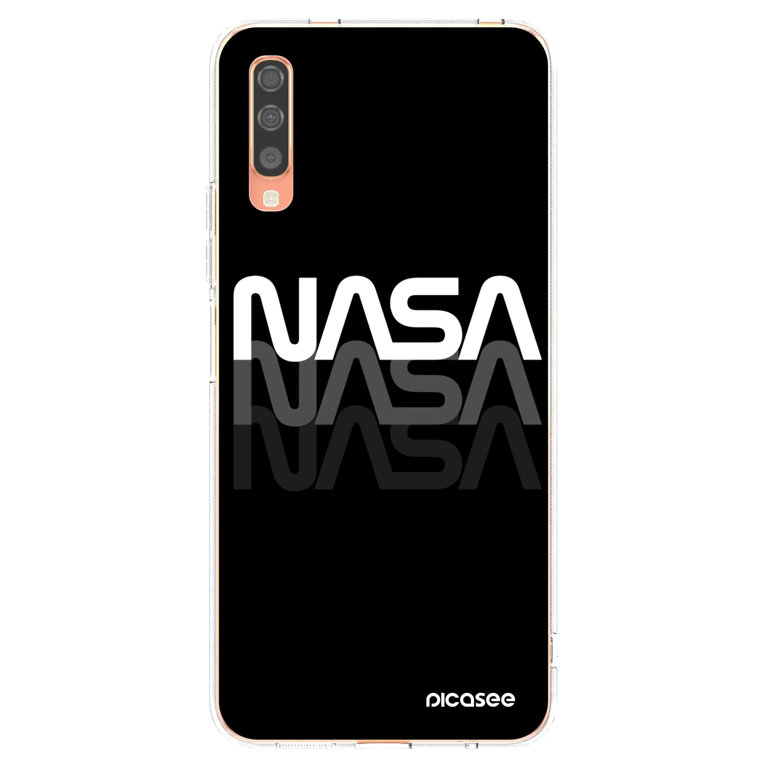 Picasee διαφανής θήκη σιλικόνης Samsung Galaxy A70 A705F - NASA Triple