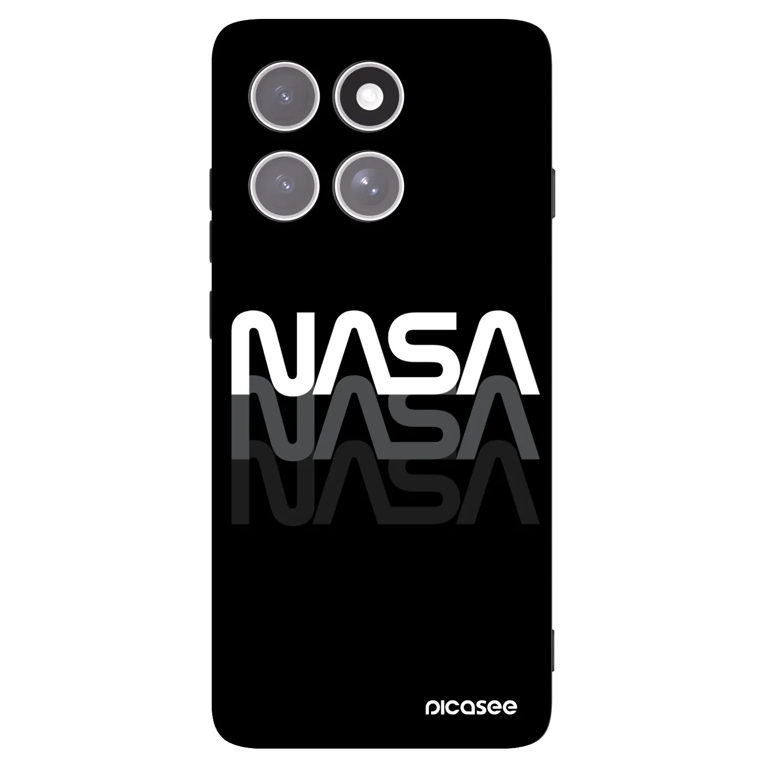 Picasee Μαύρη θήκη σιλικόνης για Motorola Edge 60 Pro - NASA Triple
