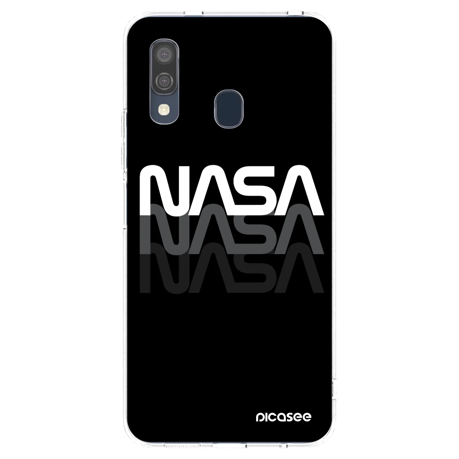 Picasee διαφανής θήκη σιλικόνης Samsung Galaxy A40 A405F - NASA Triple
