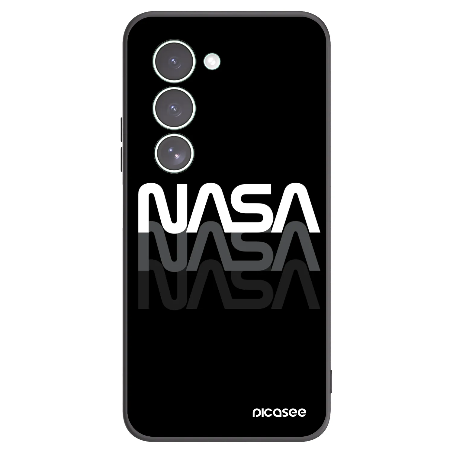Picasee Μαύρη θήκη σιλικόνης για Xiaomi Redmi 15 5G - NASA Triple