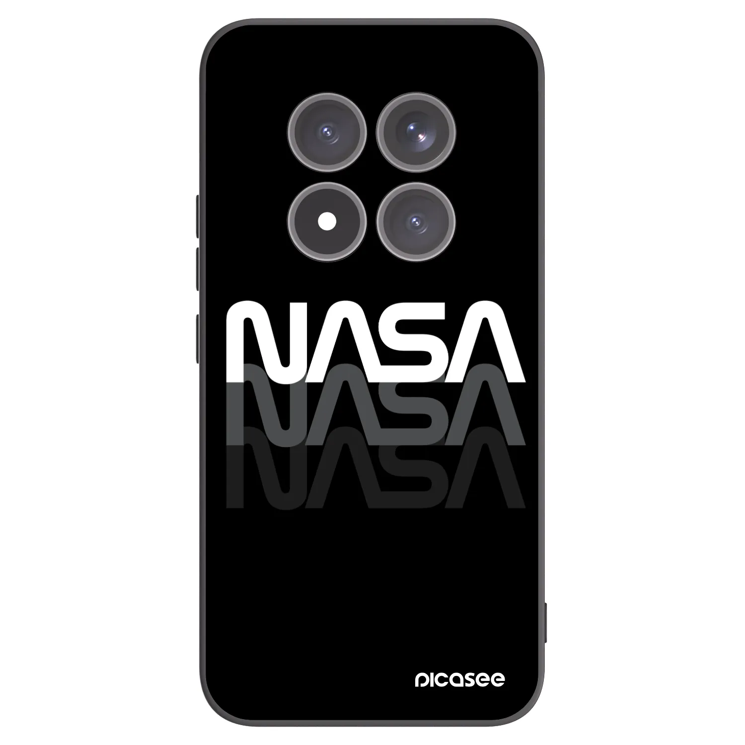 Picasee Μαύρη θήκη σιλικόνης για Xiaomi Redmi Note 15 Pro+ - NASA Triple