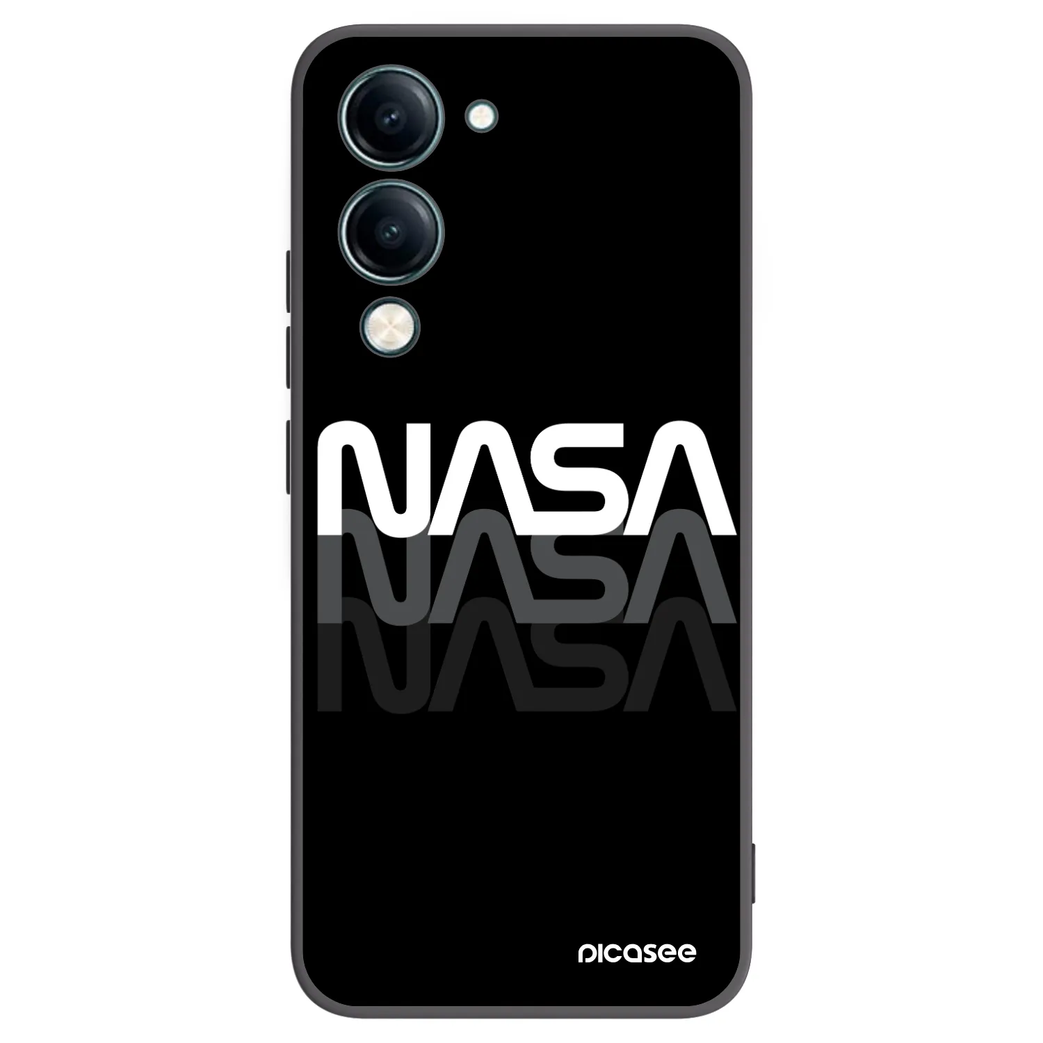 Picasee Μαύρη θήκη σιλικόνης για Vivo Y29s 5G - NASA Triple