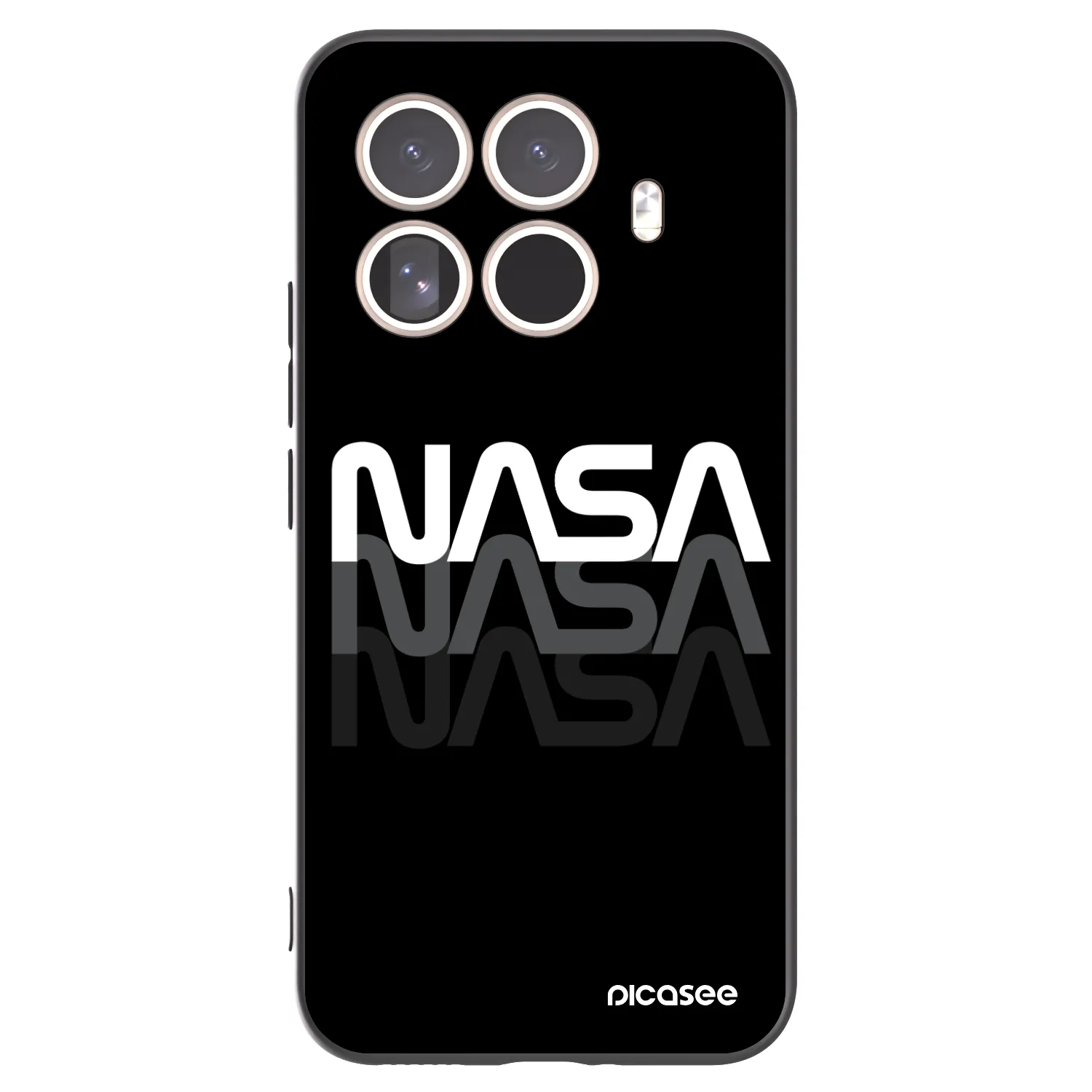Picasee Μαύρη θήκη σιλικόνης για Xiaomi 15T Pro - NASA Triple