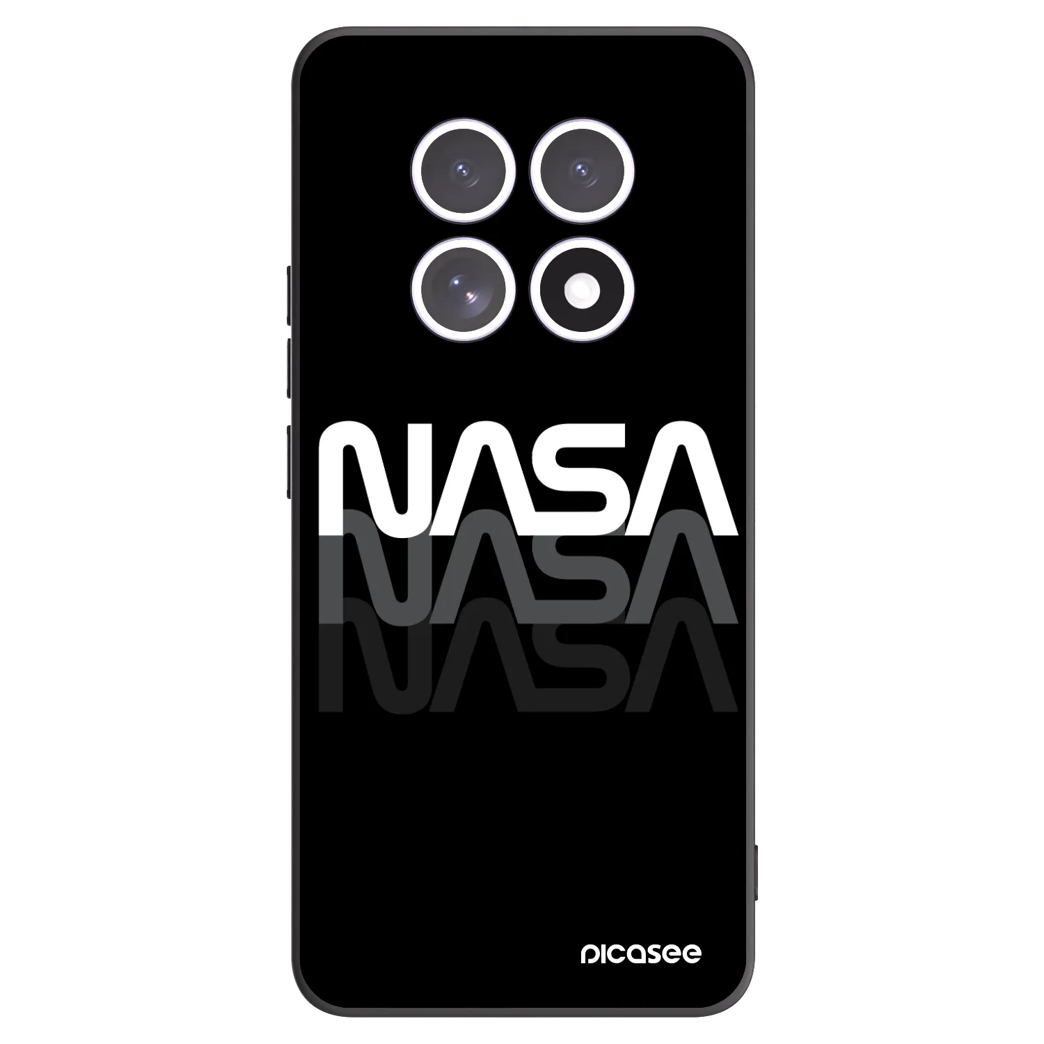 Picasee Μαύρη θήκη σιλικόνης για Xiaomi Redmi Note 15 - NASA Triple